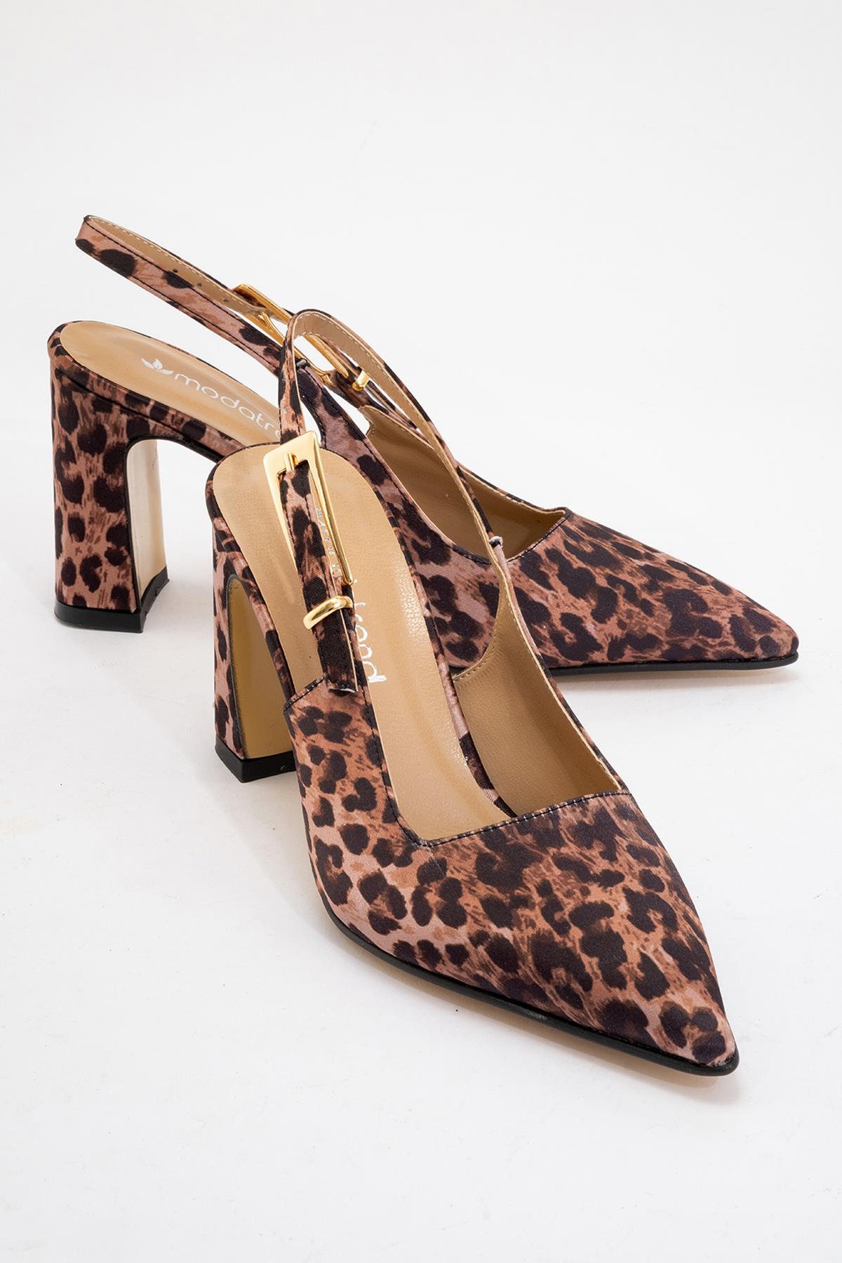 Kadın Tokalı Topuklu Ayakkabı LEOPAR - Görsel 2