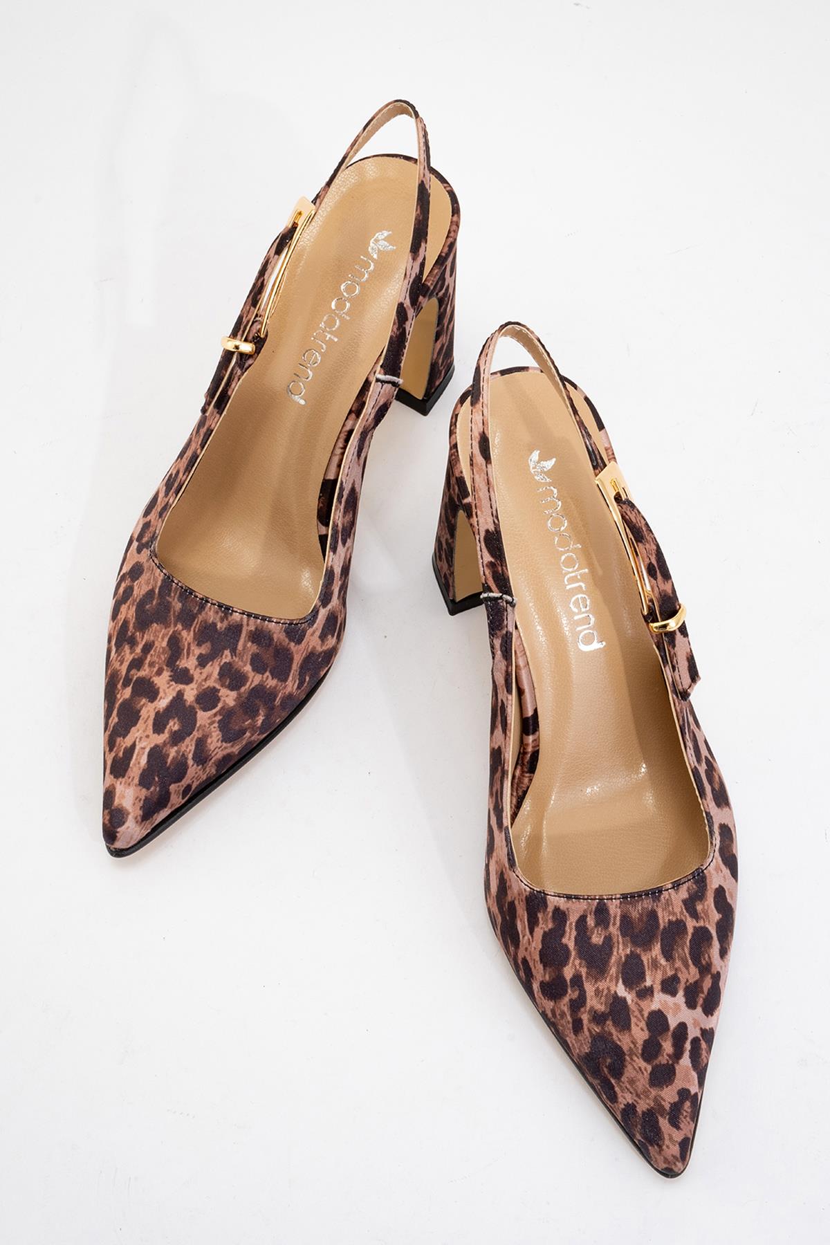 Kadın Tokalı Topuklu Ayakkabı LEOPAR - Görsel 6