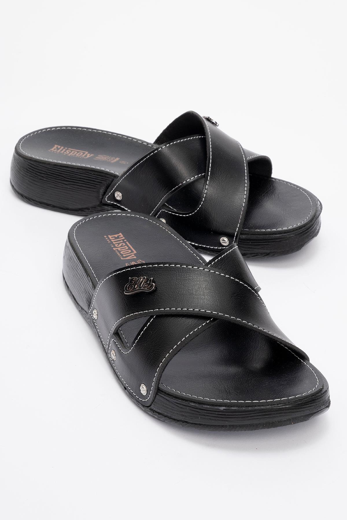 Çapraz Bantlı Kadın Terlik SİYAH - Görsel 2