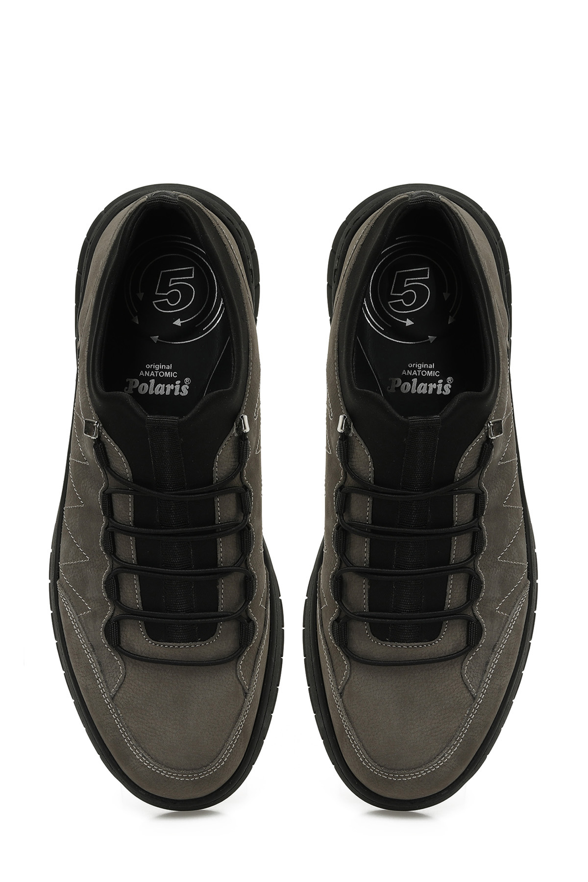 106139N.M 5PR GRI Erkek Comfort Ayakkabı - Görsel 6