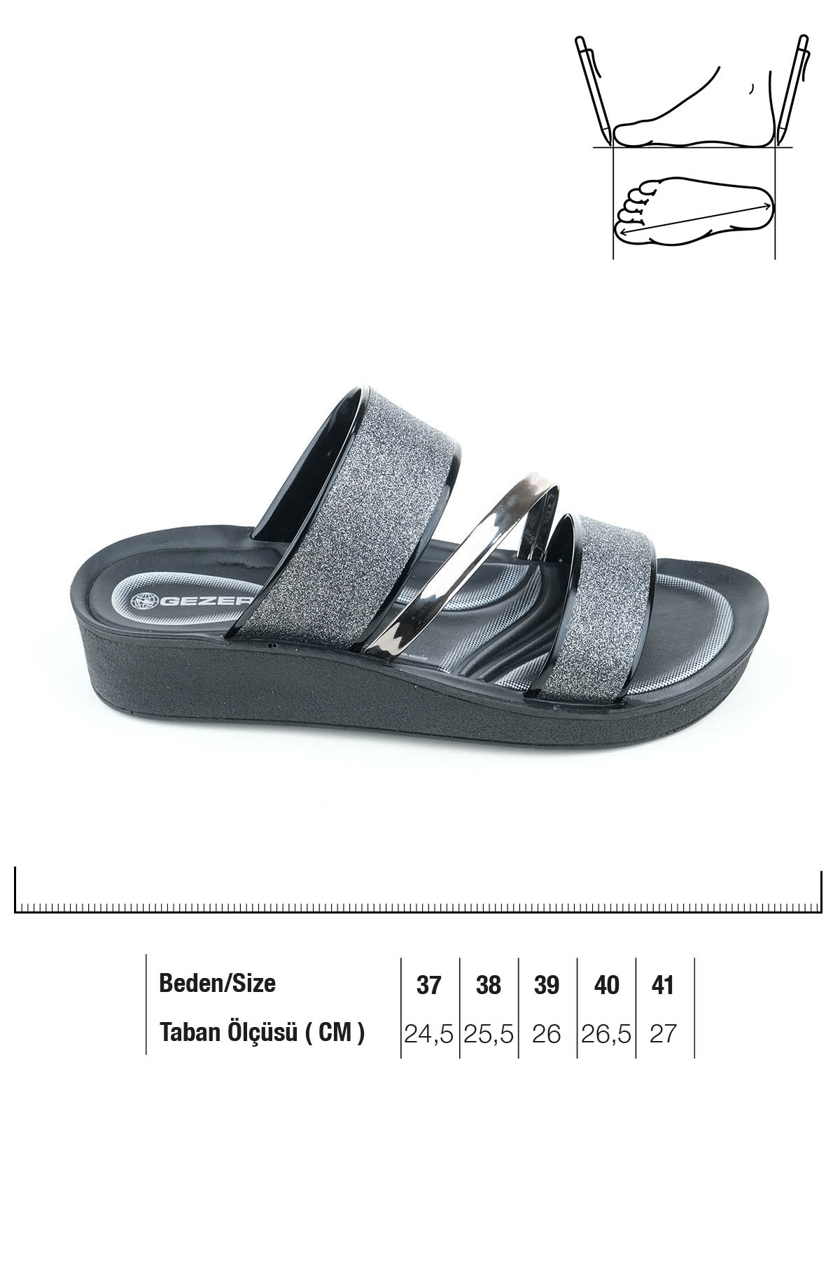 Yazlık Toz Parıltılı Kadın Terlik - Görsel 3