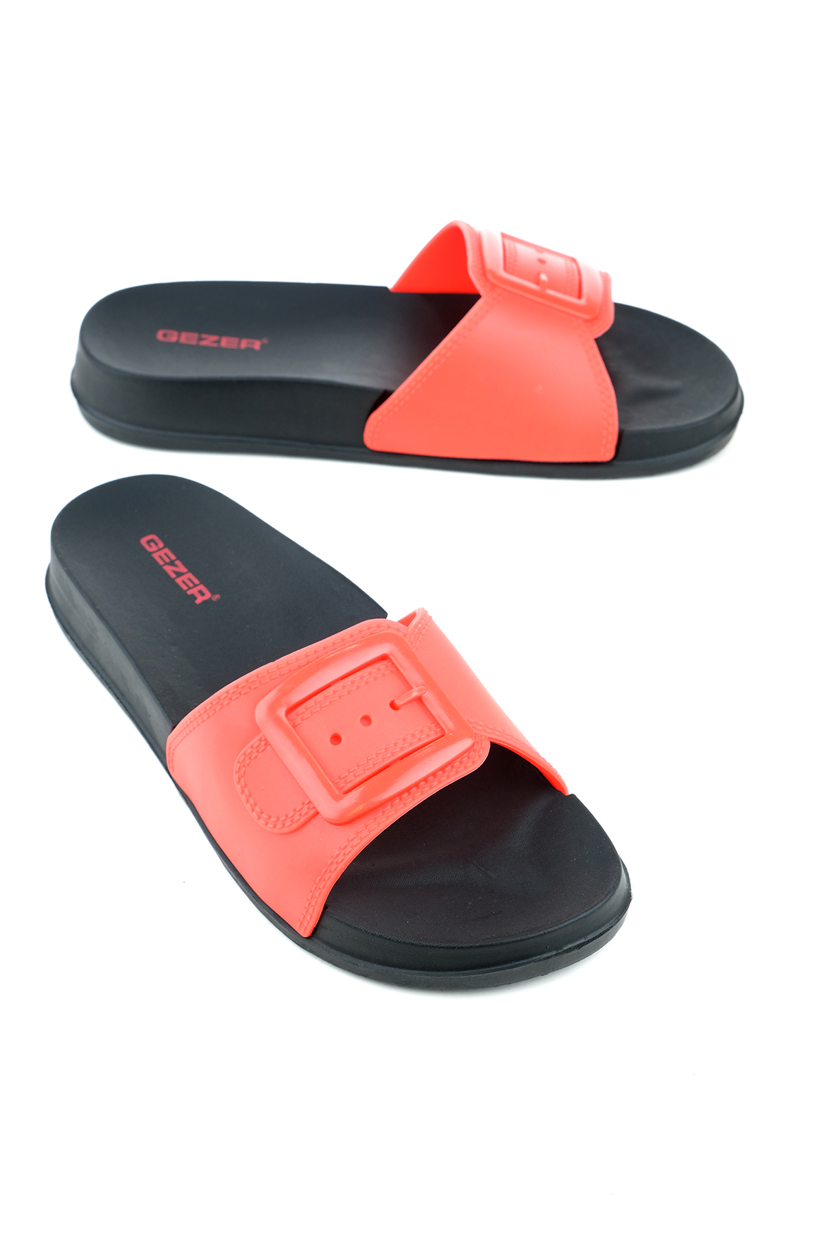 Gezer Gezer Kırmızı Yazlık Kadın Tek Toka Islak Zemine Uygun Terlik Sandalet & Terlik | Flo Kırmızı - 2. görsel