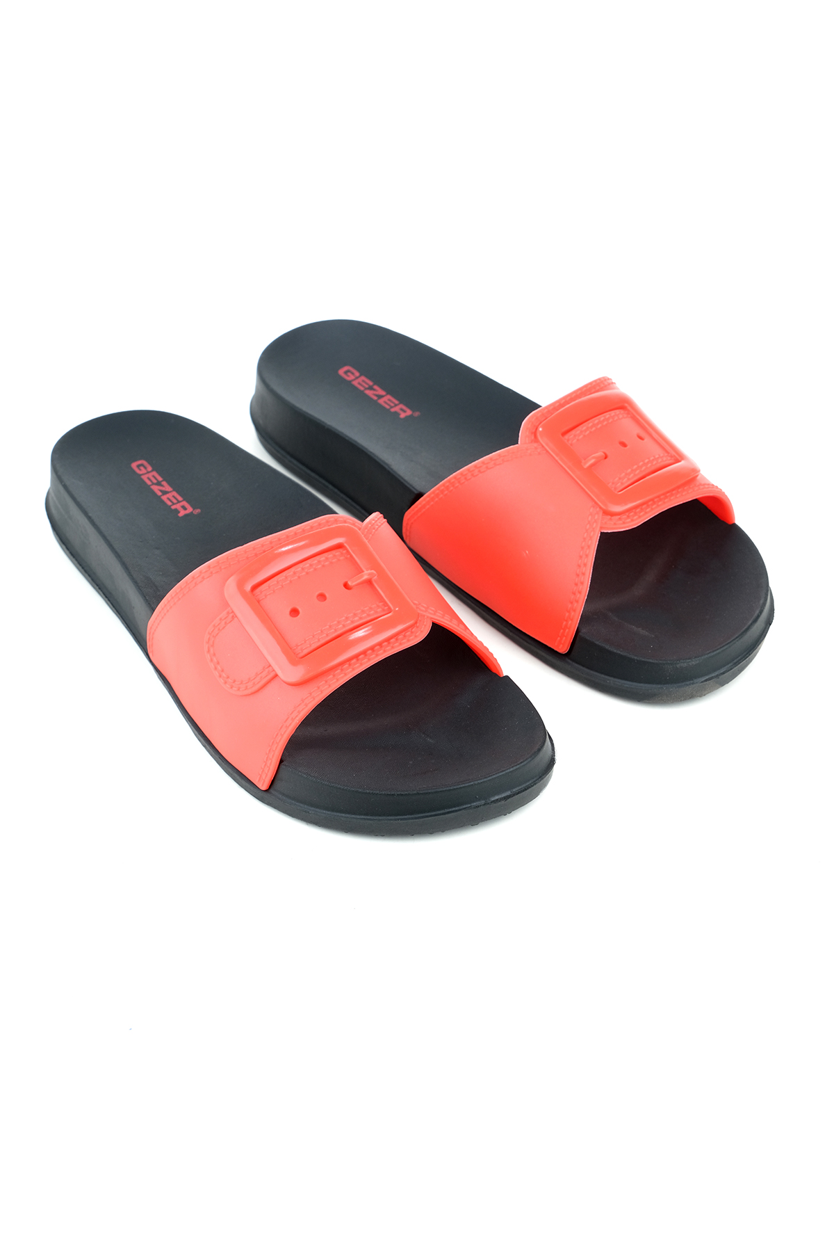 Gezer Gezer Kırmızı Yazlık Kadın Tek Toka Islak Zemine Uygun Terlik Sandalet & Terlik | Flo Kırmızı - 4. görsel