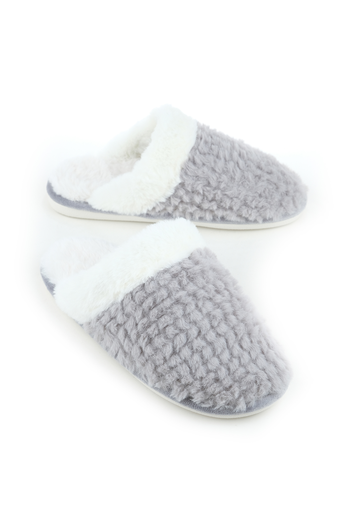 Kışlık İçi Peluşlu Kadın Ev Bahçe Terlik - Görsel 2