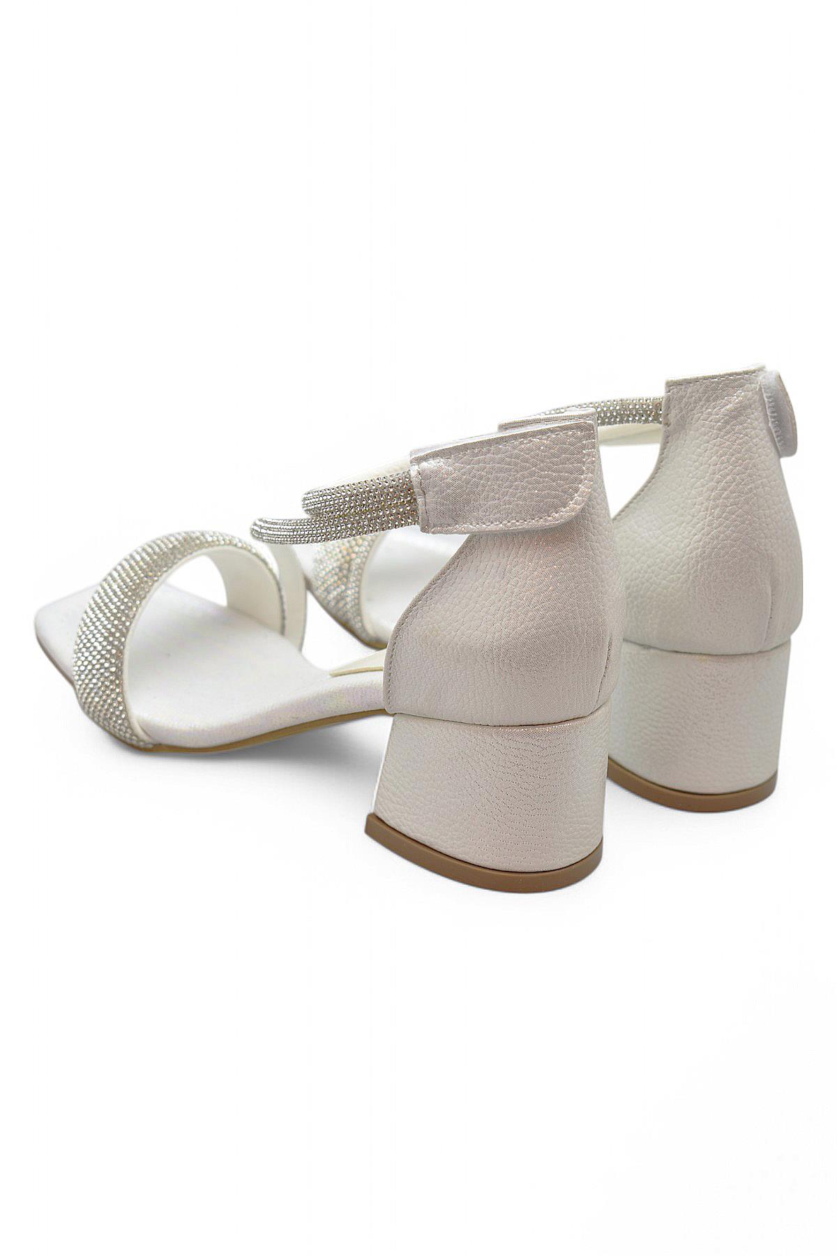 355 Abiye Kız Çocuk Topuklu Ayakkabı Kız Çocuk Nişan Abiye Ayakkabısı - Görsel 5