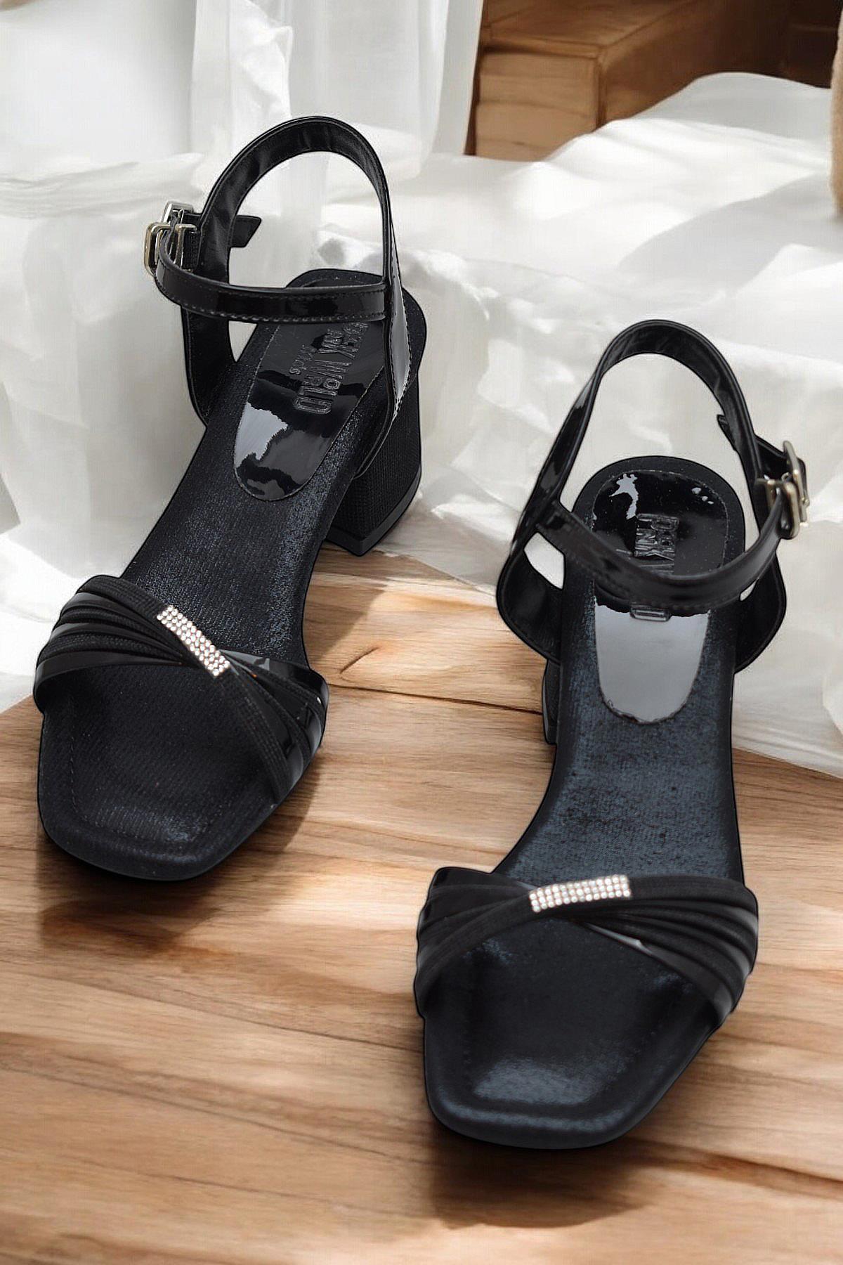 352 Abiye Kız Çocuk Topuklu Ayakkabı Taşlı Açık Kız Çocuk Nişan Abiye Ayakkabısı - Görsel 3