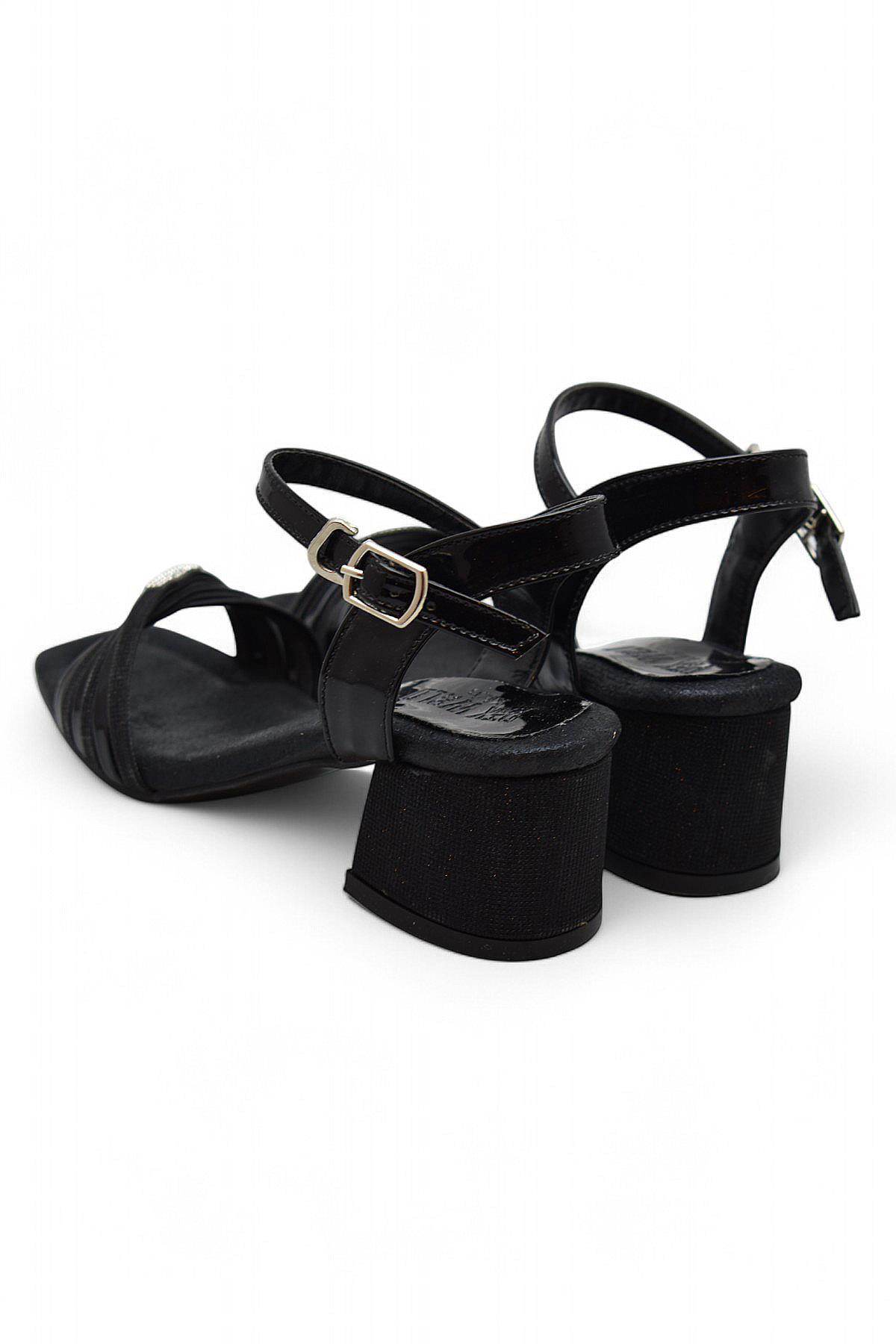 352 Abiye Kız Çocuk Topuklu Ayakkabı Taşlı Açık Kız Çocuk Nişan Abiye Ayakkabısı - Görsel 6