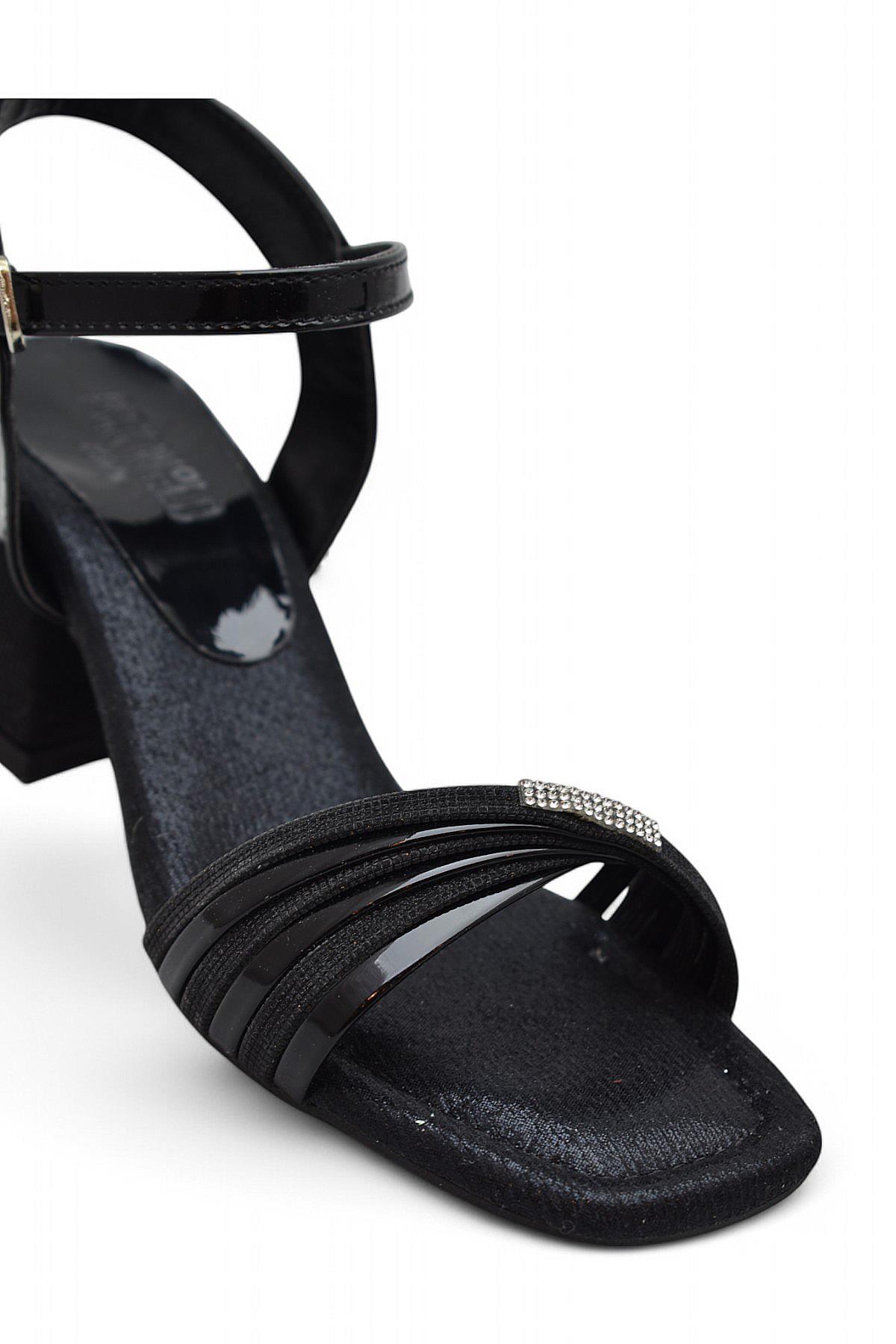 352 Abiye Kız Çocuk Topuklu Ayakkabı Taşlı Açık Kız Çocuk Nişan Abiye Ayakkabısı - Görsel 7