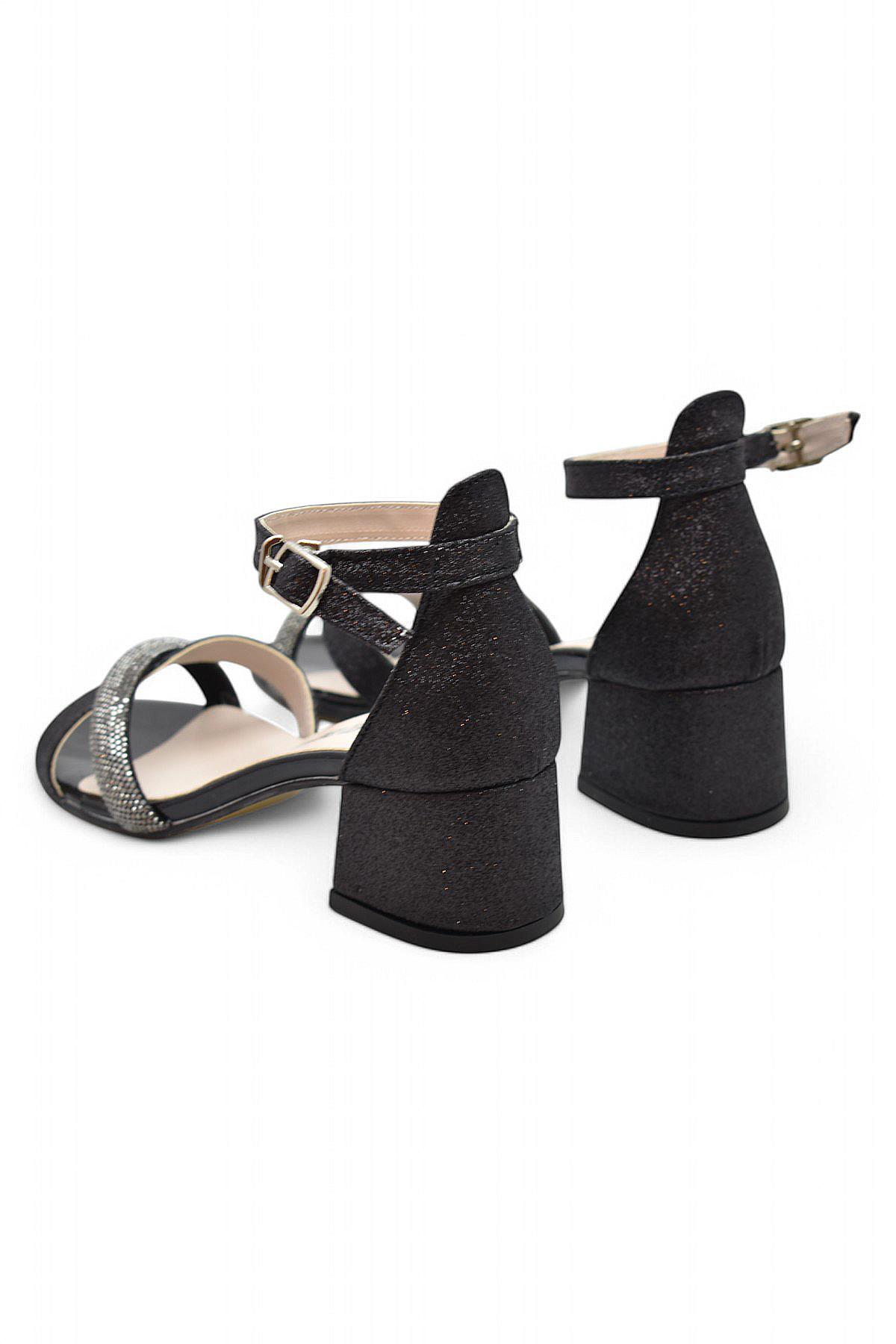 351 Abiye Kız Çocuk Topuklu Ayakkabı Taşlı Açık Kız Çocuk Nişan Abiye Ayakkabısı - Görsel 5