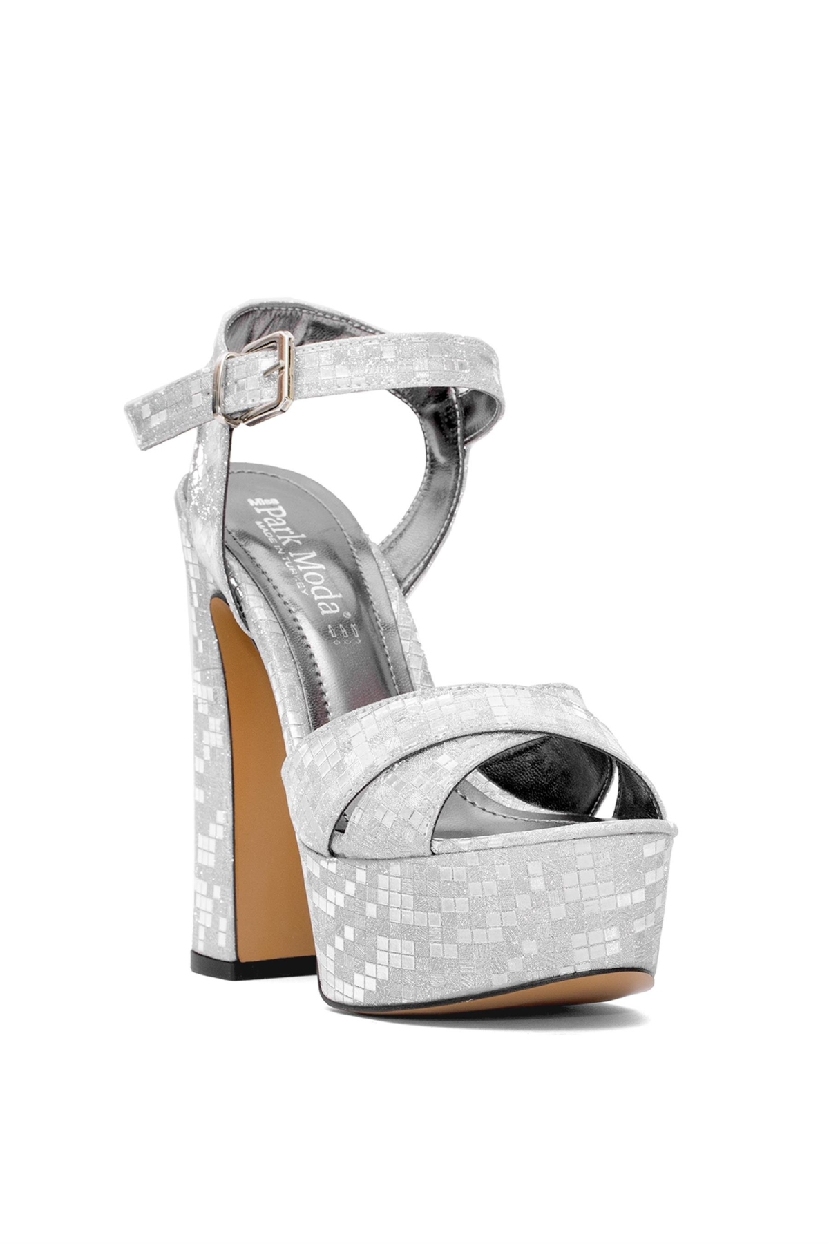 Elit PM08 K2055 Kadın Platform Ayakkabı Gümüş - Görsel 3