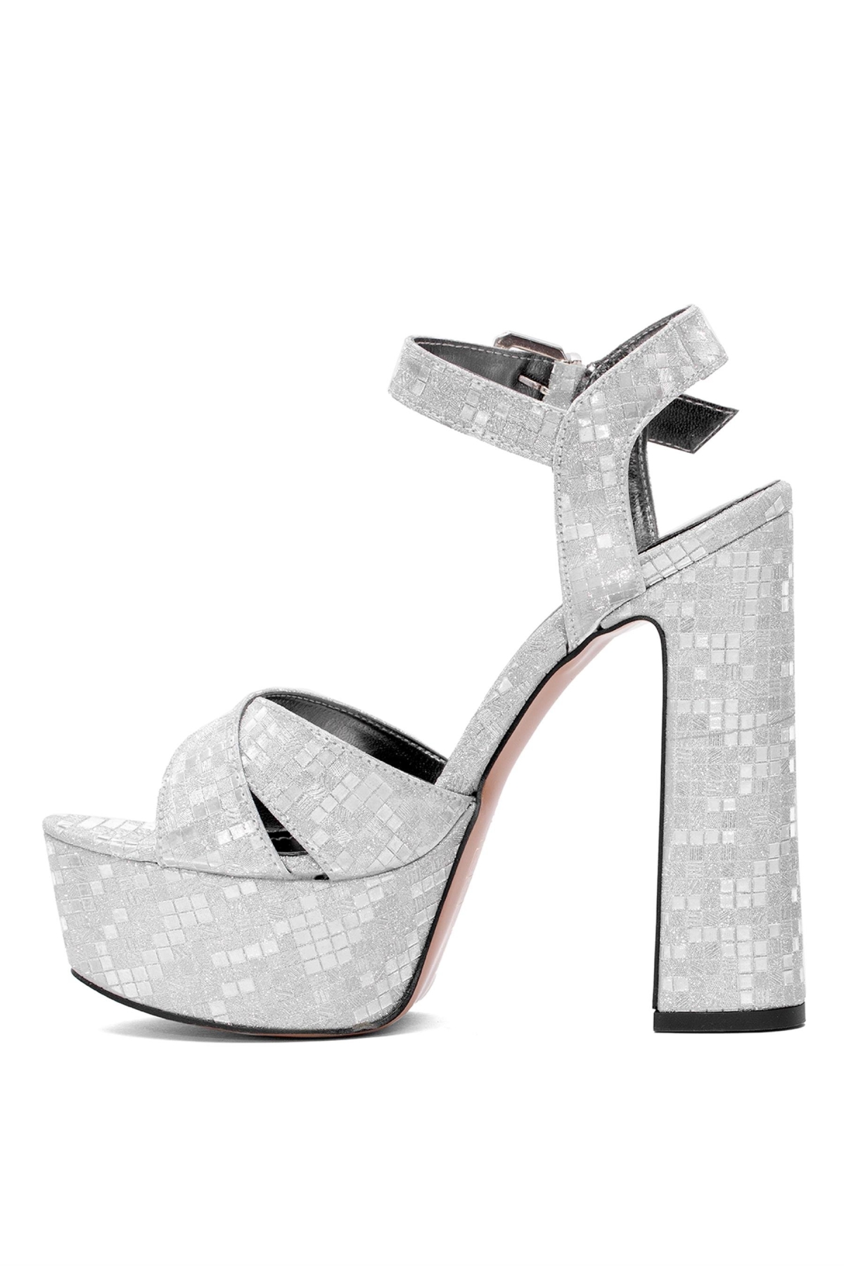 Elit PM08 K2055 Kadın Platform Ayakkabı Gümüş - Görsel 4