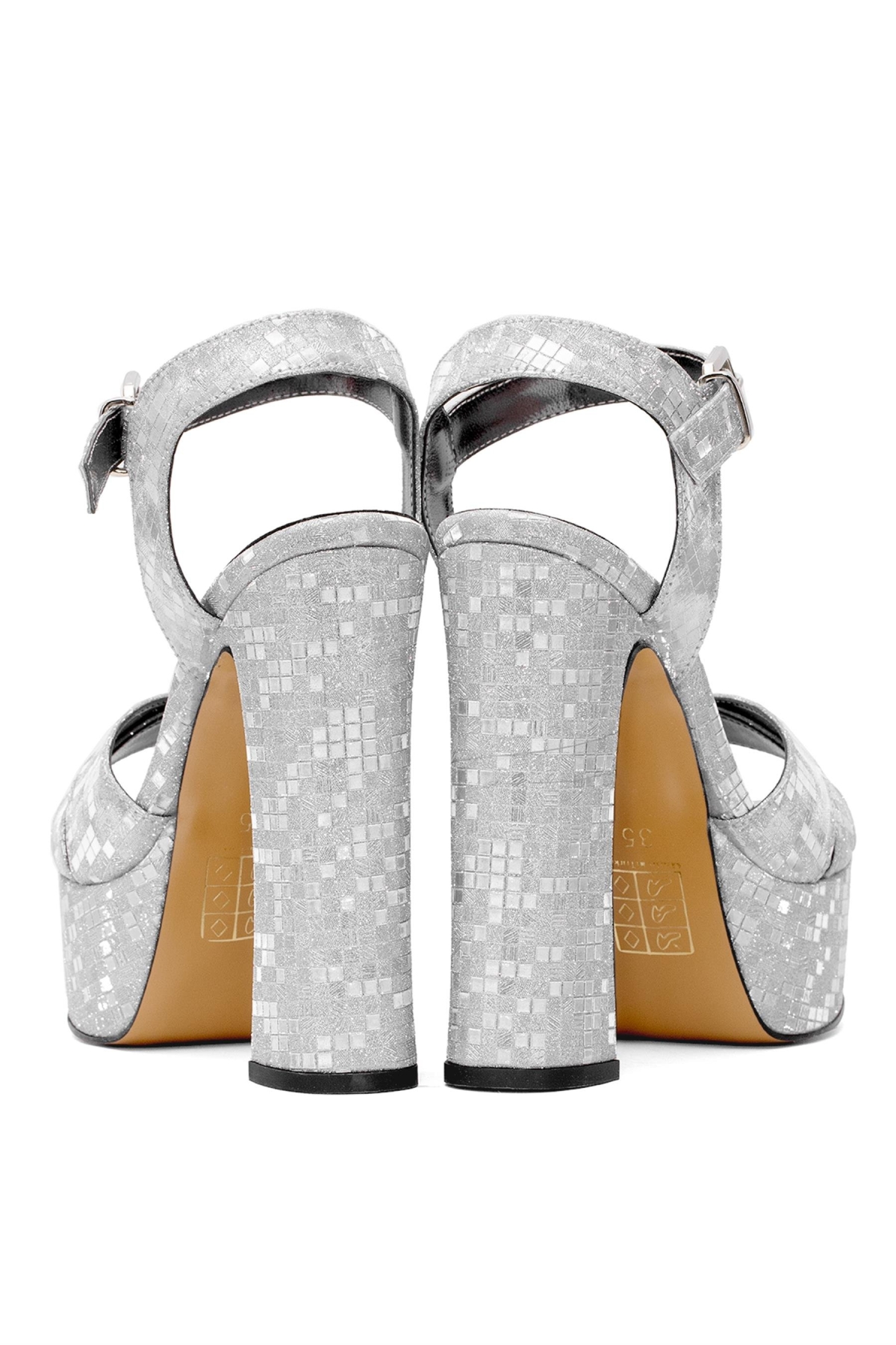 Elit PM08 K2055 Kadın Platform Ayakkabı Gümüş - Görsel 5