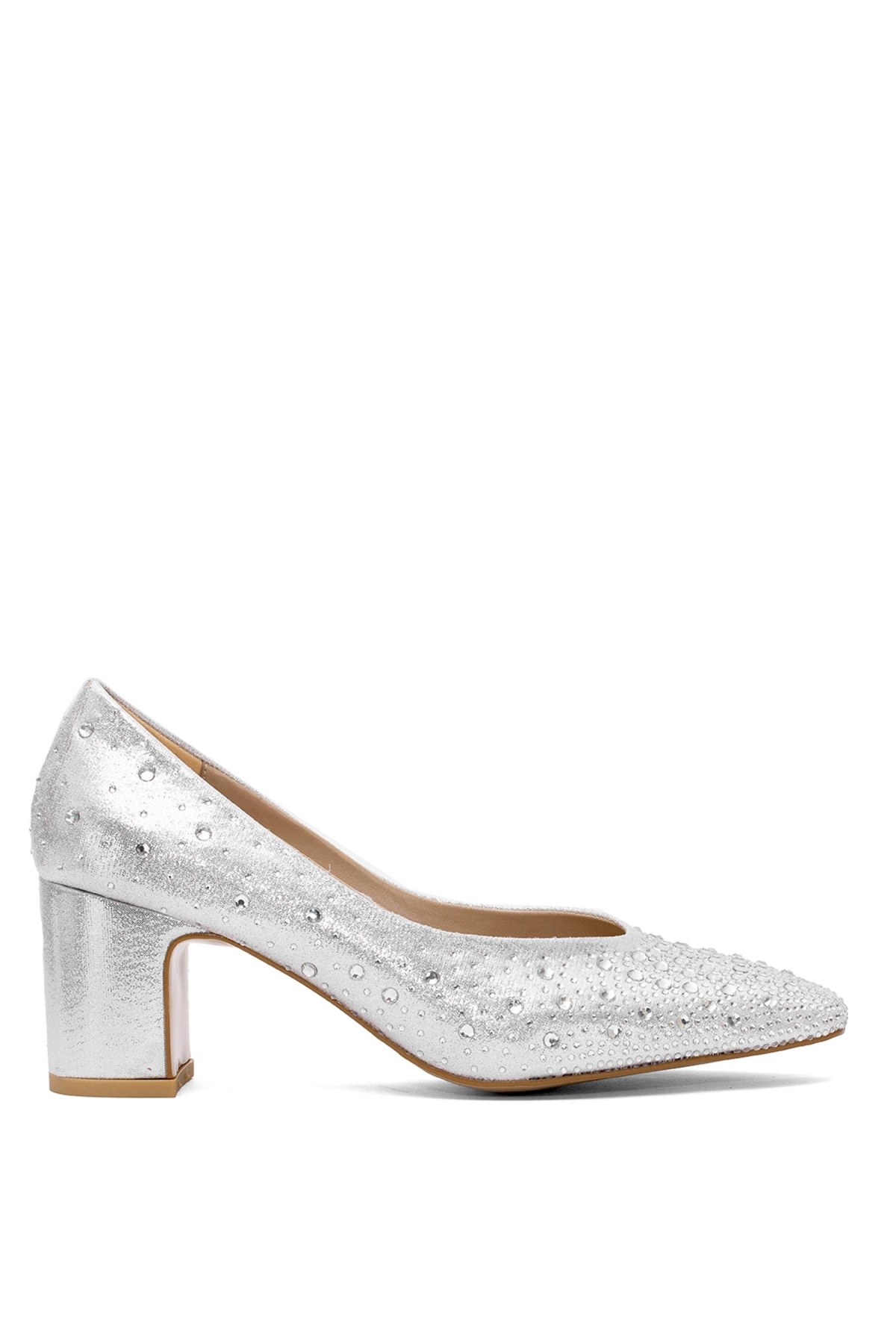 Elit PM207 K6250T Kadın Klasik Topuklu Ayakkabı Gümüş - Görsel 2