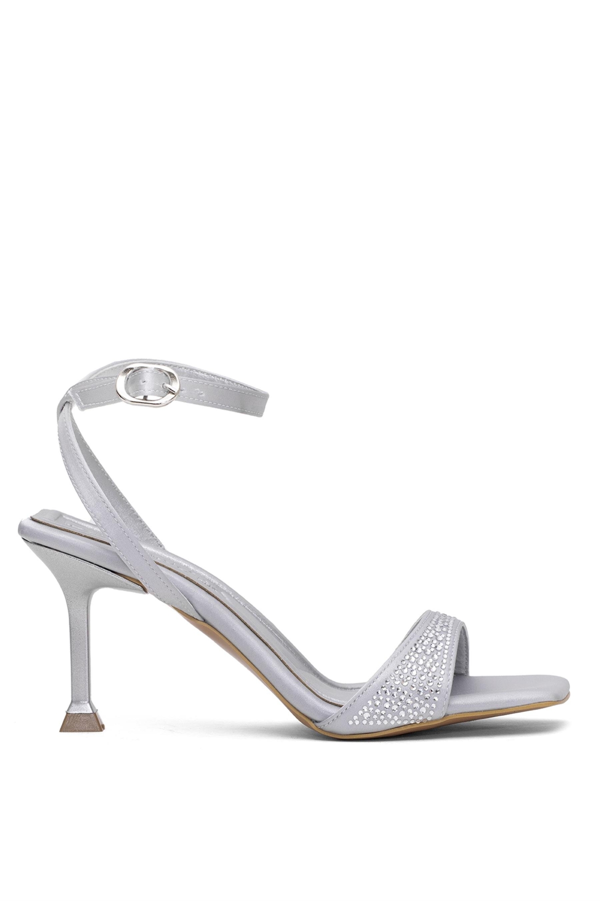 Elit PM161 K7014 Kadın Klasik Topuklu Ayakkabı Gümüş - Görsel 2