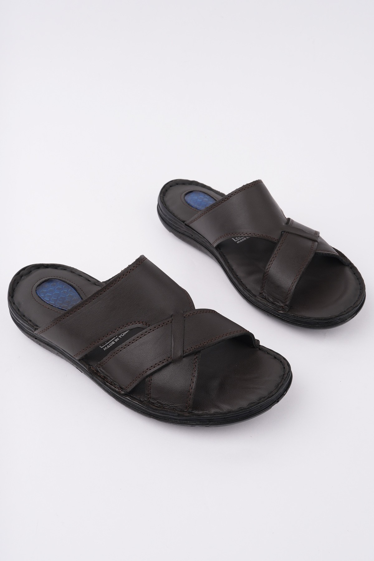 Eco Garantili Erkek Günlük Hakiki Deri Rahat Yumuşak Taban Ortopedik Terlik - Görsel 3