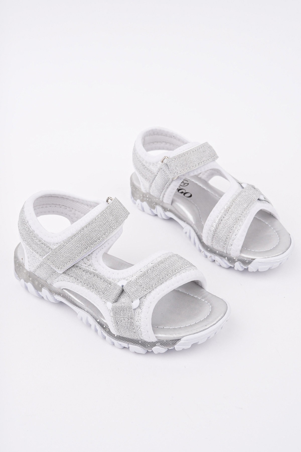 ELON Cırtlı ve Simli Günlük Kız Çocuk Sandalet - Görsel 3