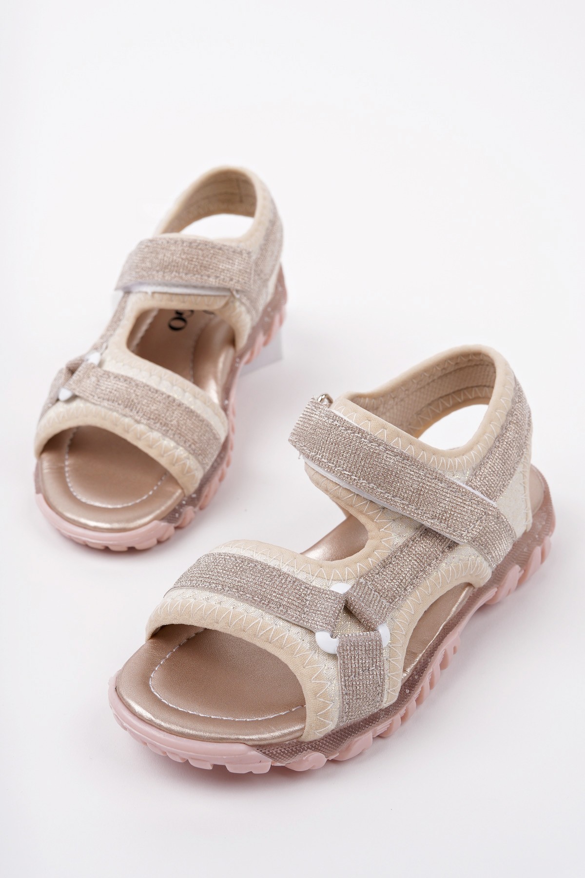 ELON Cırtlı ve Simli Günlük Kız Çocuk Sandalet - Görsel 3