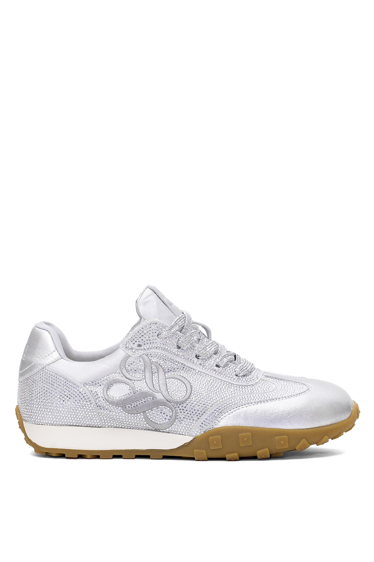 25Y318 Kadın Taşlı Casual Ayakkabı Gümüş - Görsel 2