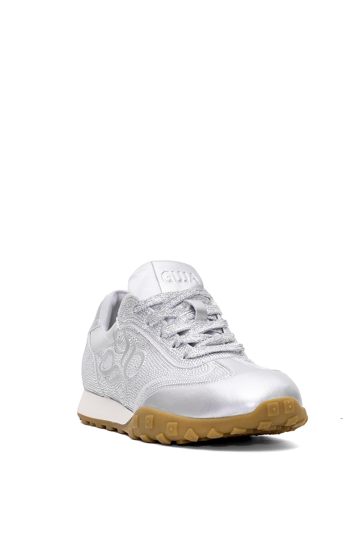 25Y318 Kadın Taşlı Casual Ayakkabı Gümüş - Görsel 3