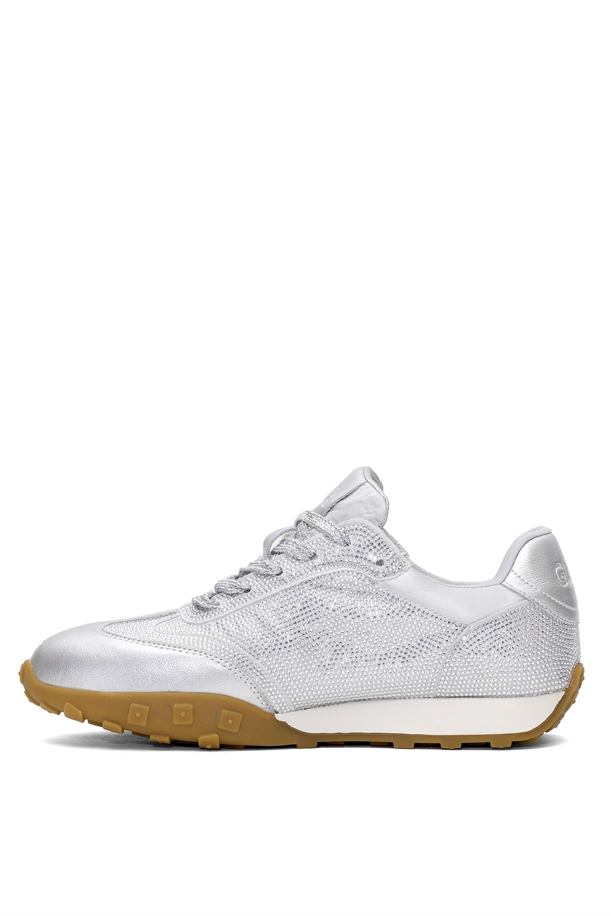 25Y318 Kadın Taşlı Casual Ayakkabı Gümüş - Görsel 4