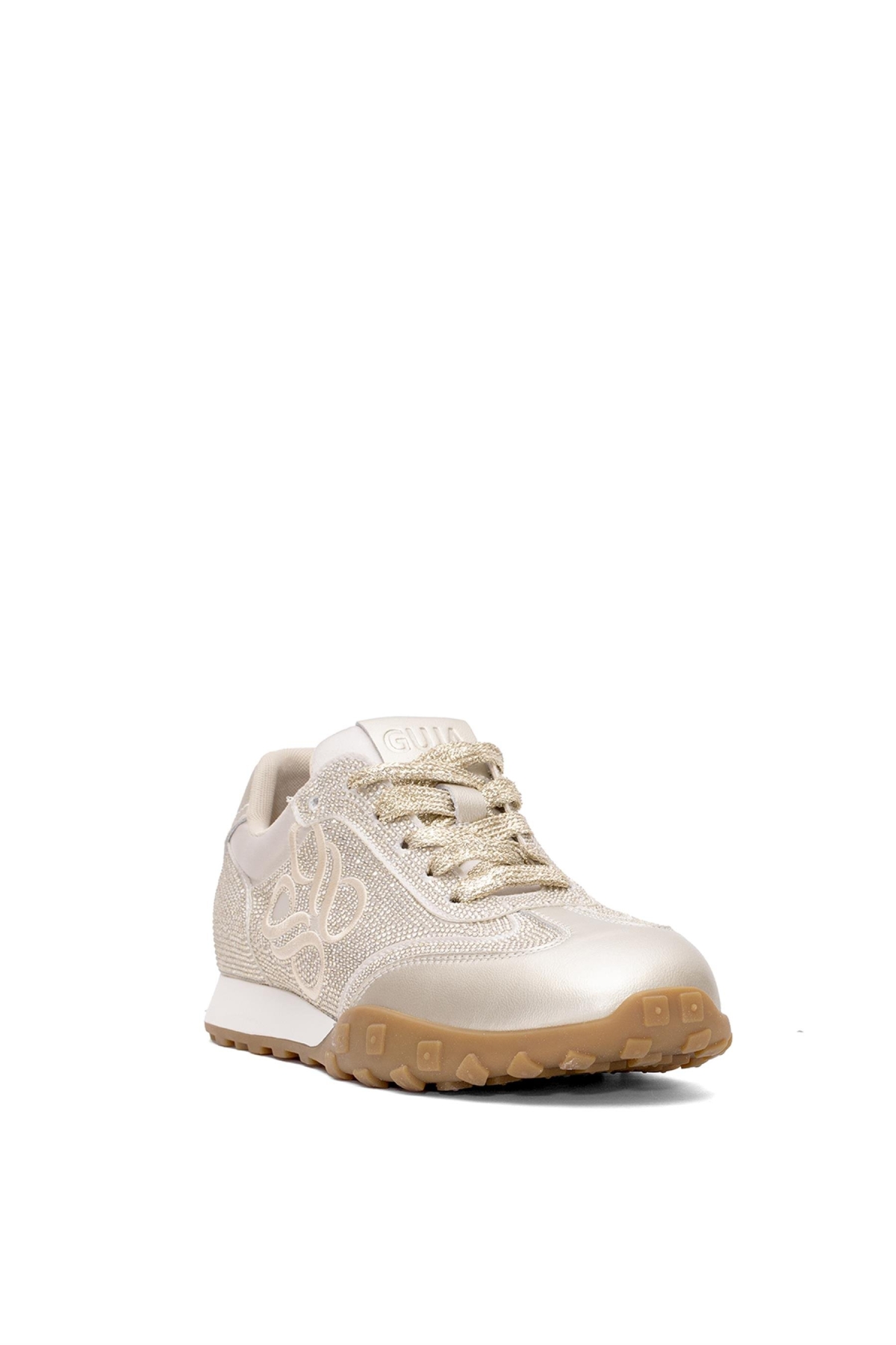 25Y318 Kadın Taşlı Casual Ayakkabı Altın - Görsel 3