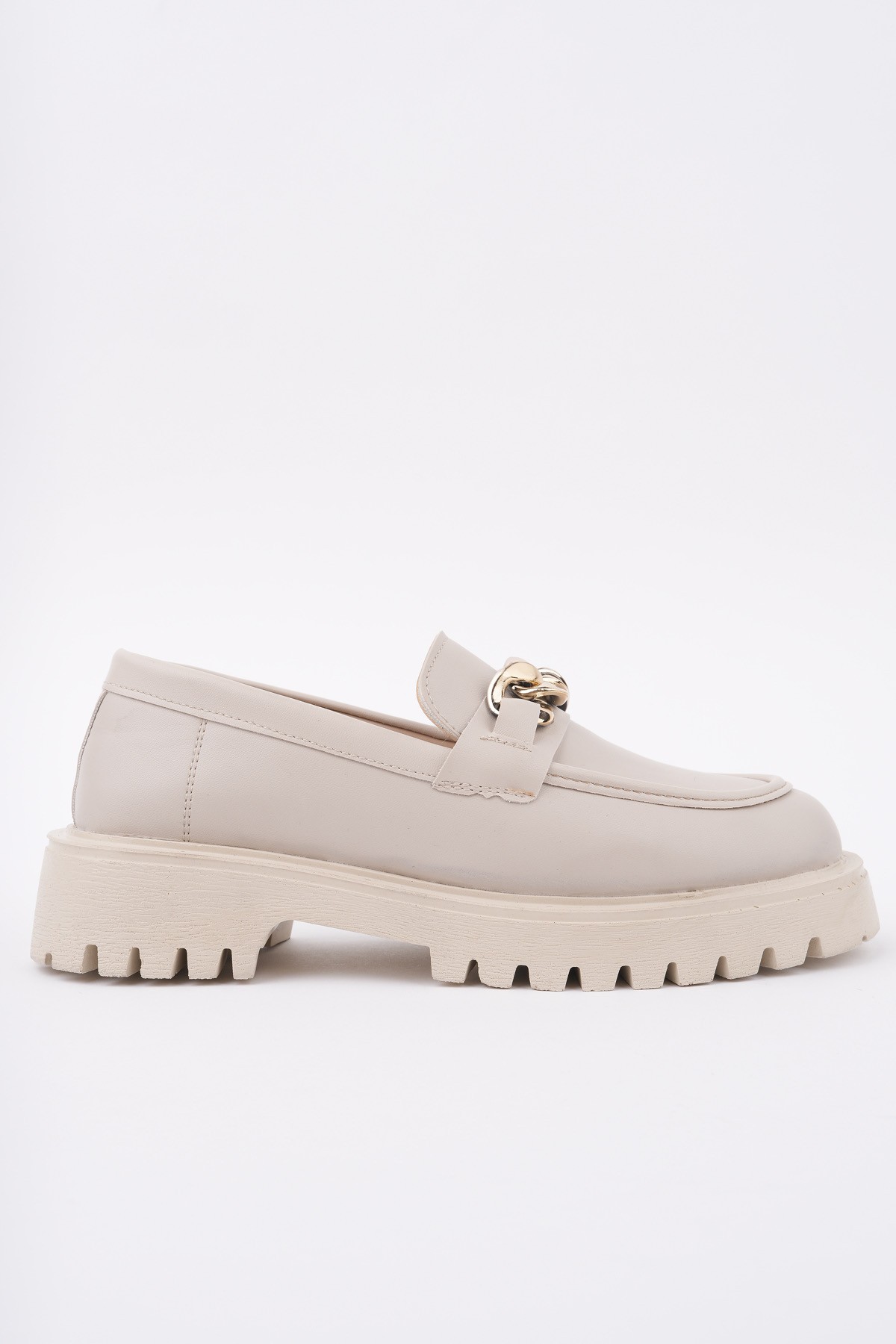 DAİLY Kalın Taban Tokalı Günlük Casual Makosen Kadın Loafer Ayakkabı - Görsel 7