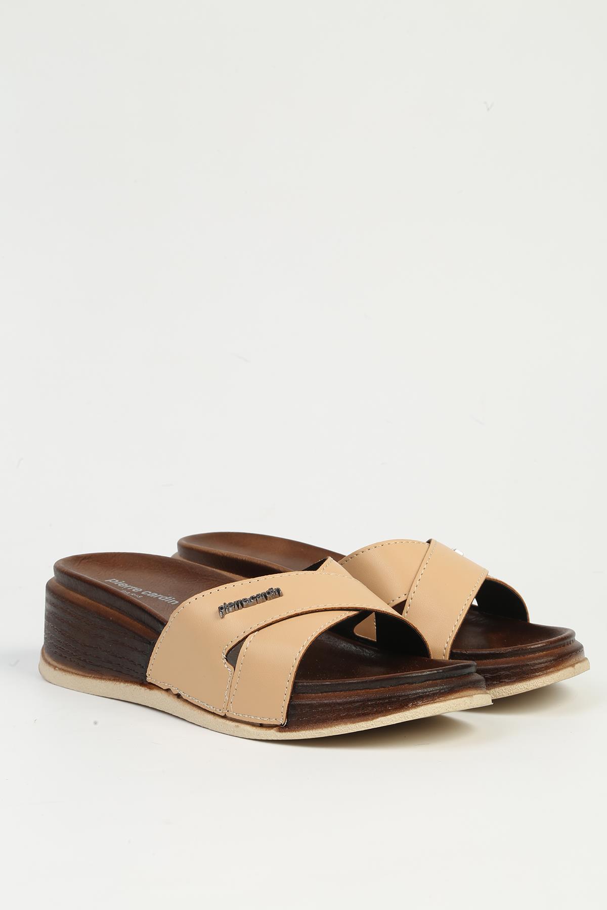 ® | PC-7423 - 3485 Bej Kadın Terlik - Görsel 3