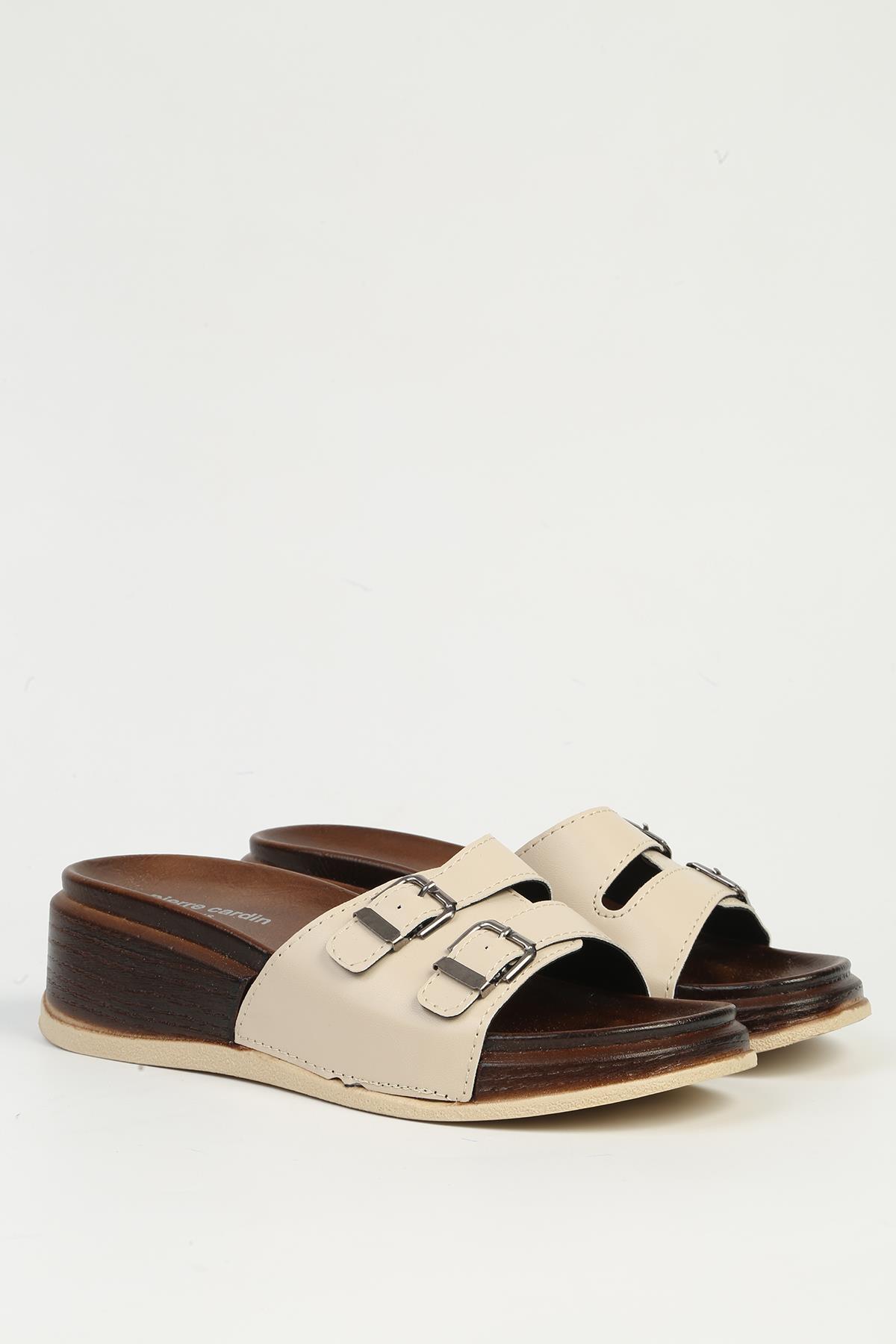 ® | PC-7420 - 3485 Krem - Kadın Terlik - Görsel 3