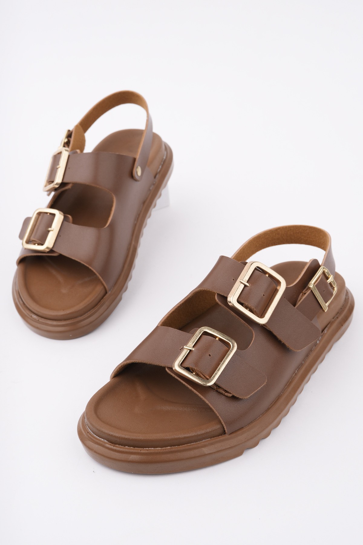 MEGGİE Çift Bantlı Ayarlanabilir Kemerli Günlük Kadın Sandalet - Görsel 9