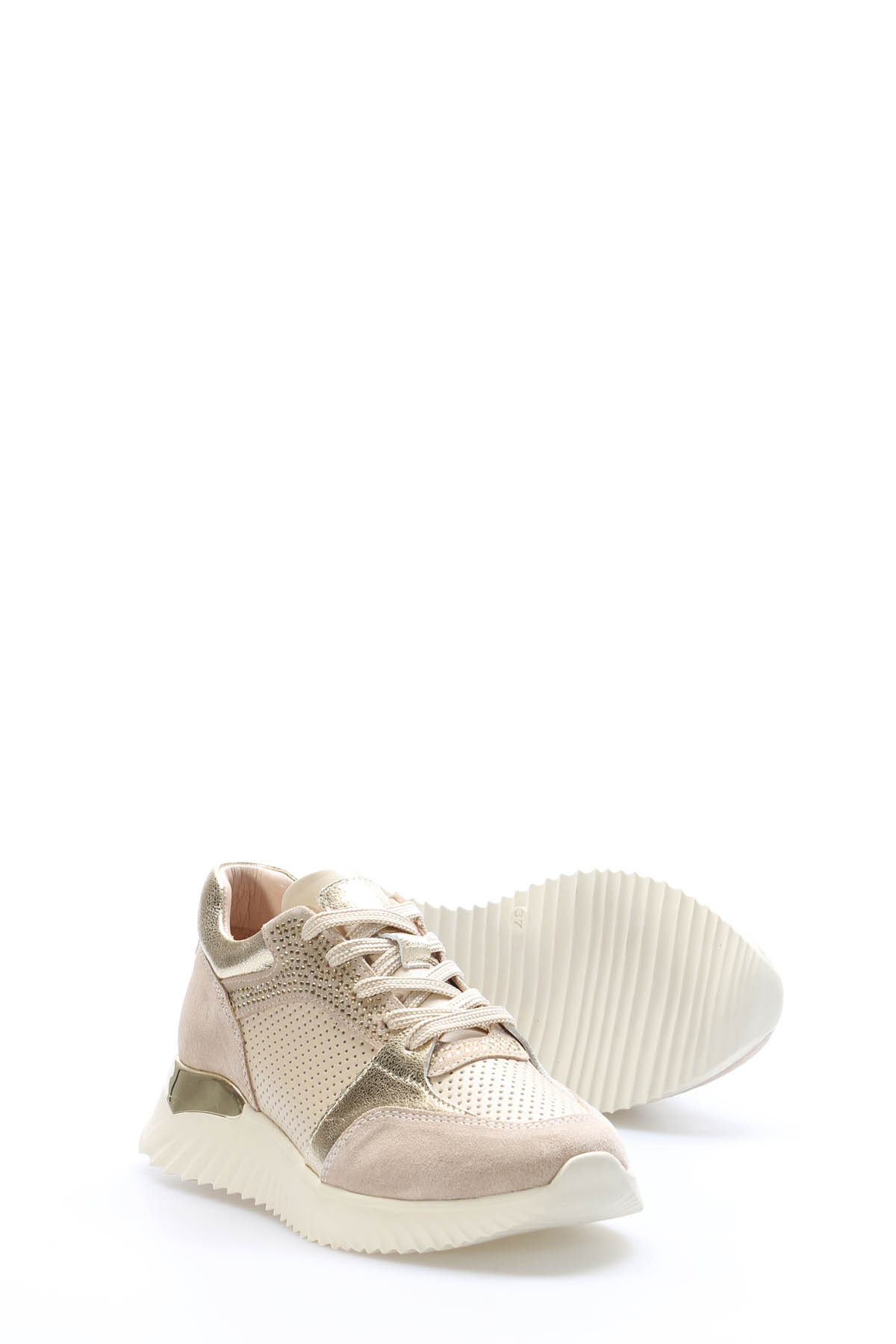 Hakiki Deri Kadın Casual Ayakkabı 757ZA25041 - Görsel 4