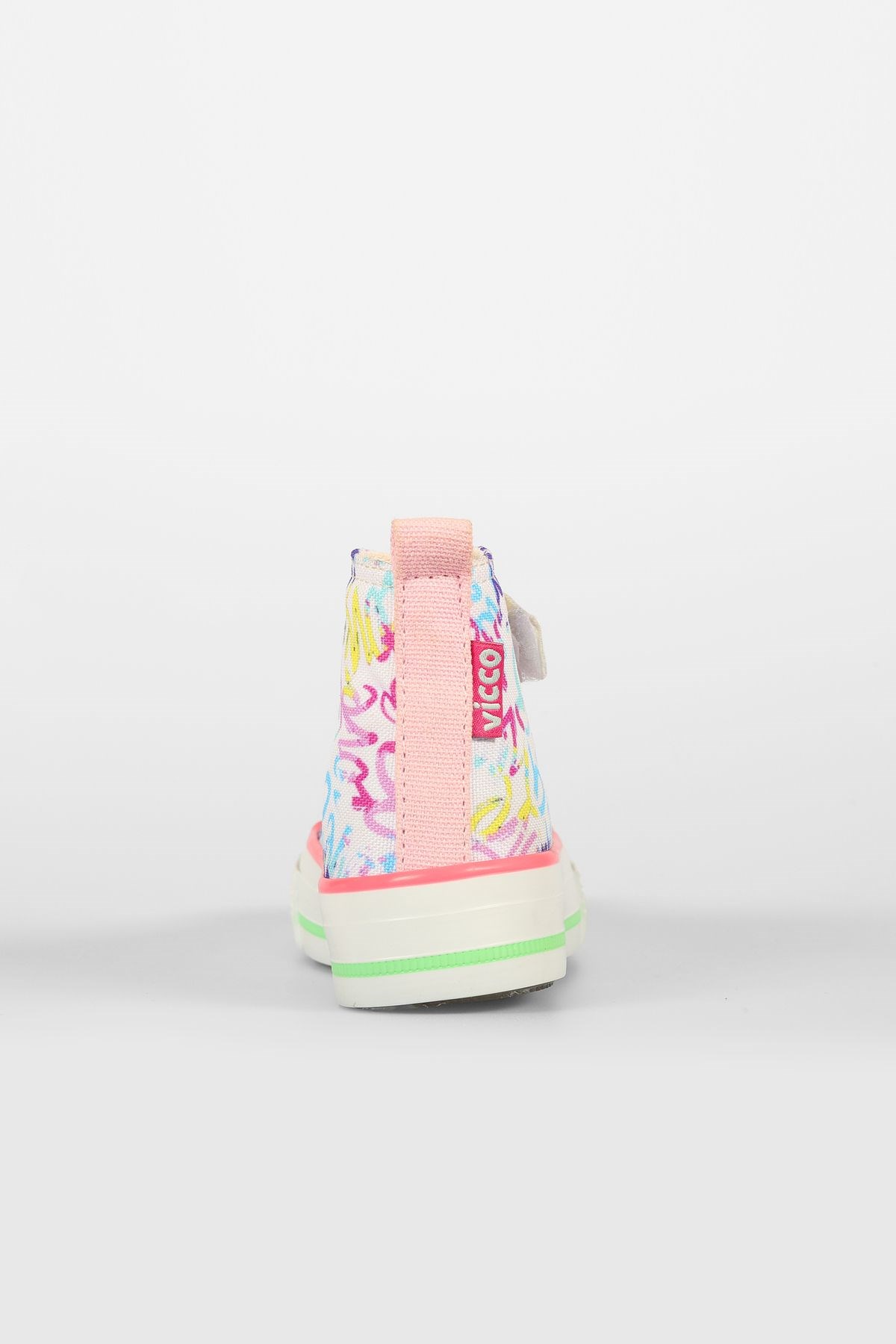 Ada Desenli Kız Okul Öncesi Beyaz/Pembe Sneaker - Görsel 6