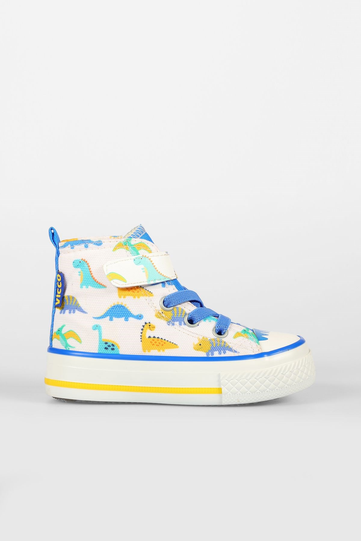 Ada Desenli Erkek Okul Öncesi Beyaz/Saks Mavi Sneaker - Görsel 2