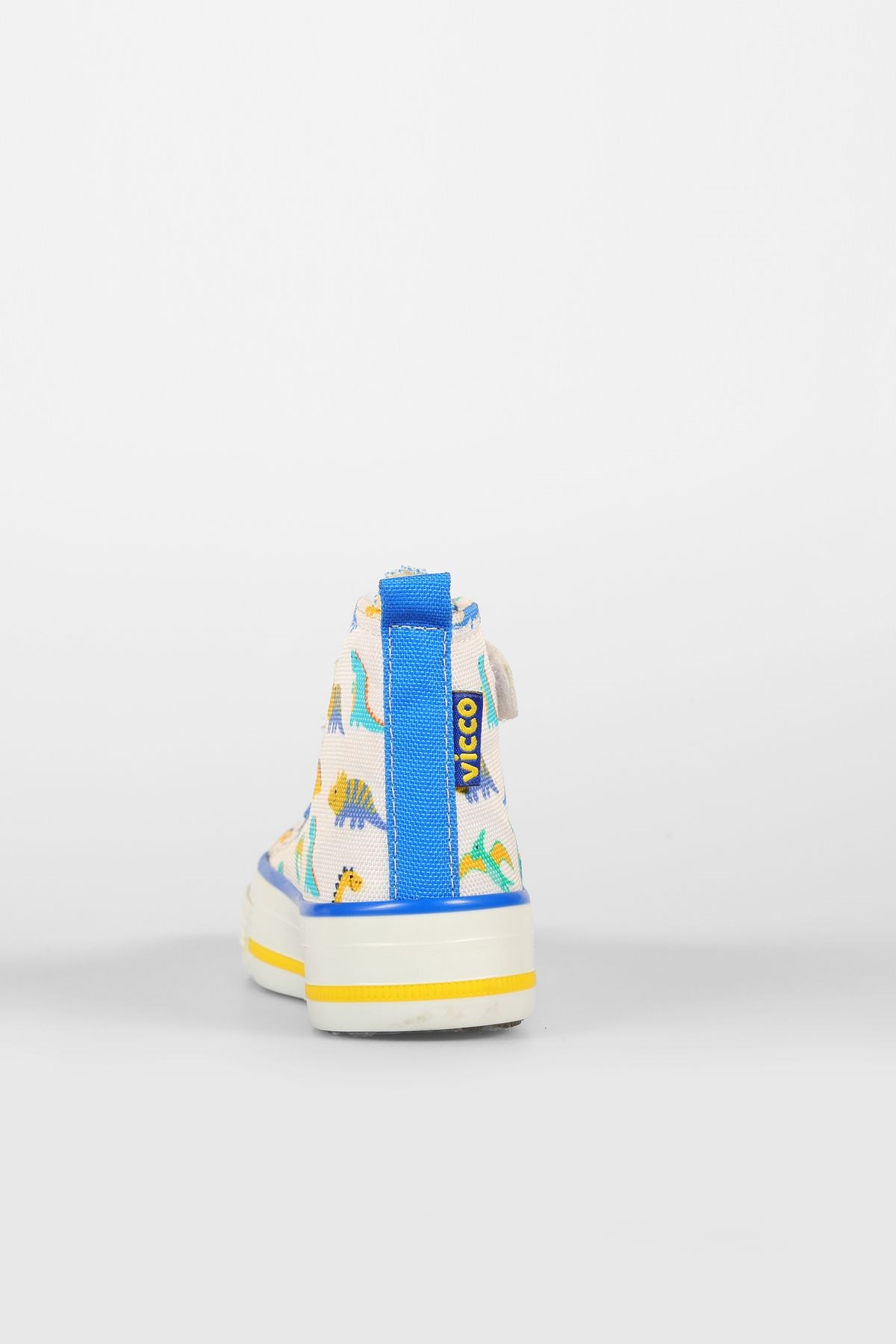 Ada Desenli Erkek Okul Öncesi Beyaz/Saks Mavi Sneaker - Görsel 6