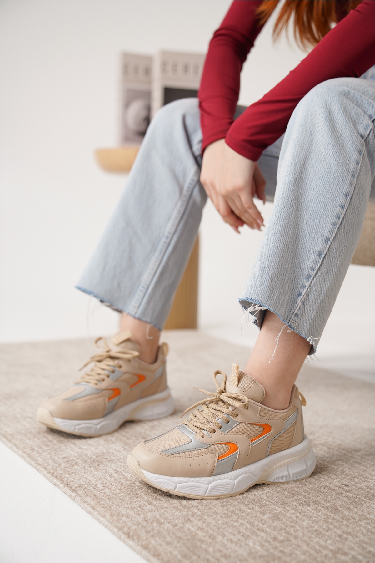 Sameto Günlük Ortopedik Kadın Sneaker Spor Ayakkabı - Görsel 2