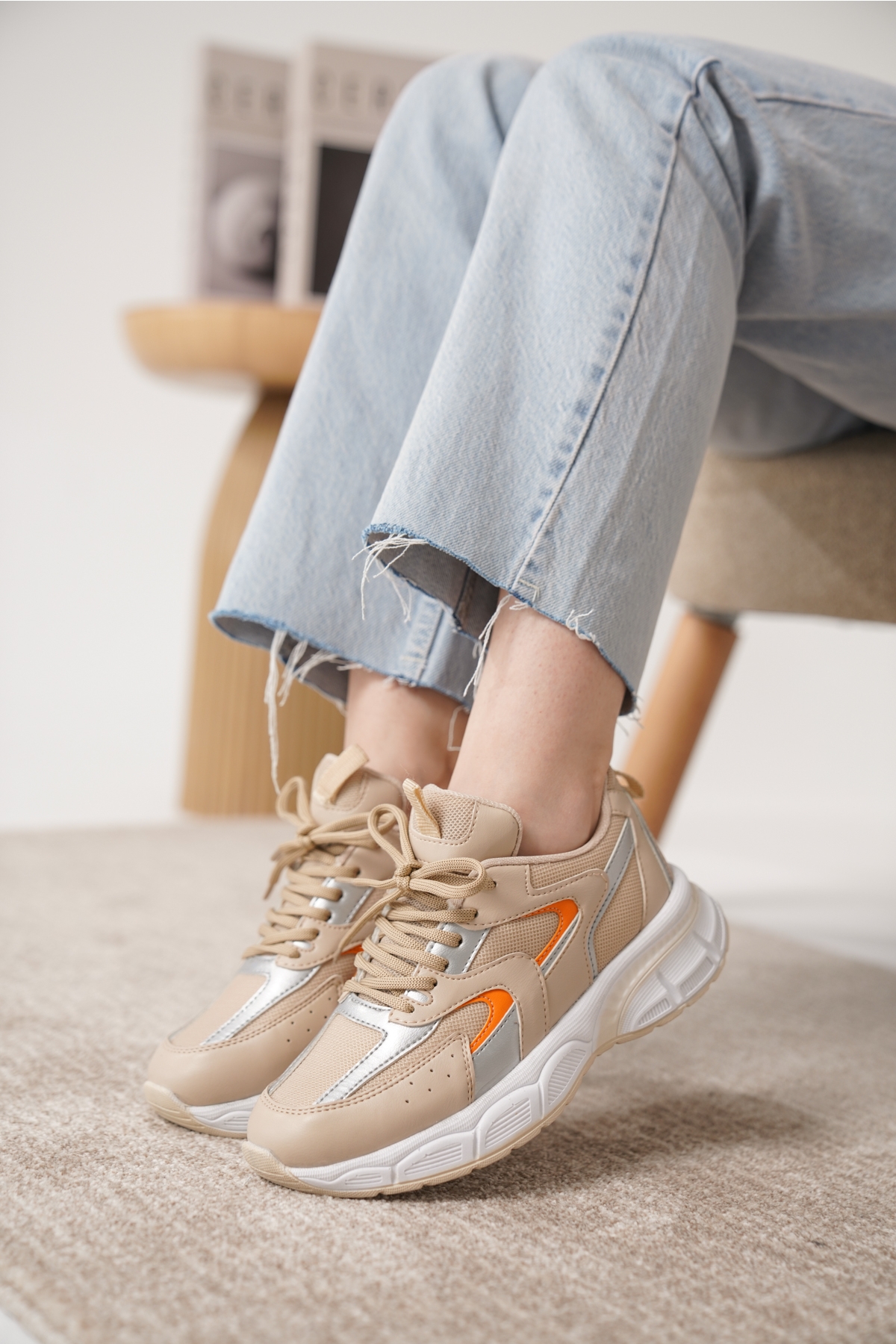 Sameto Günlük Ortopedik Kadın Sneaker Spor Ayakkabı - Görsel 3