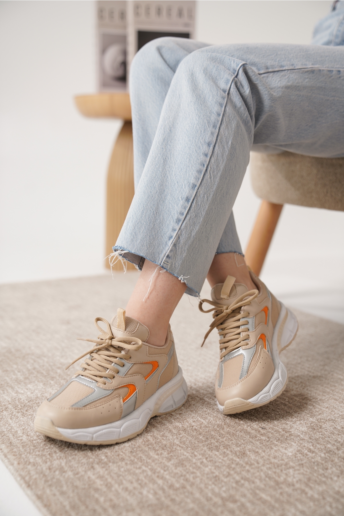 Sameto Günlük Ortopedik Kadın Sneaker Spor Ayakkabı - Görsel 4