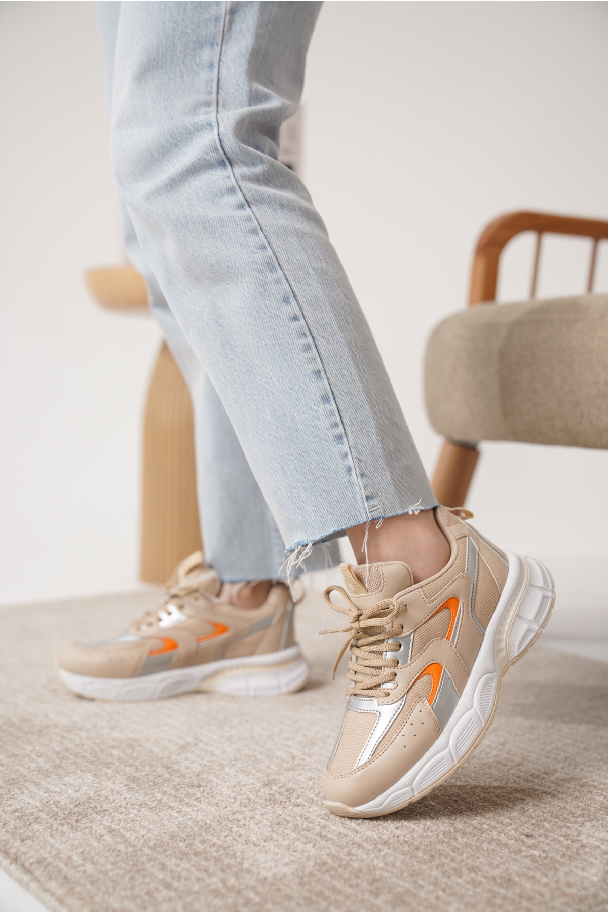 Sameto Günlük Ortopedik Kadın Sneaker Spor Ayakkabı - Görsel 5