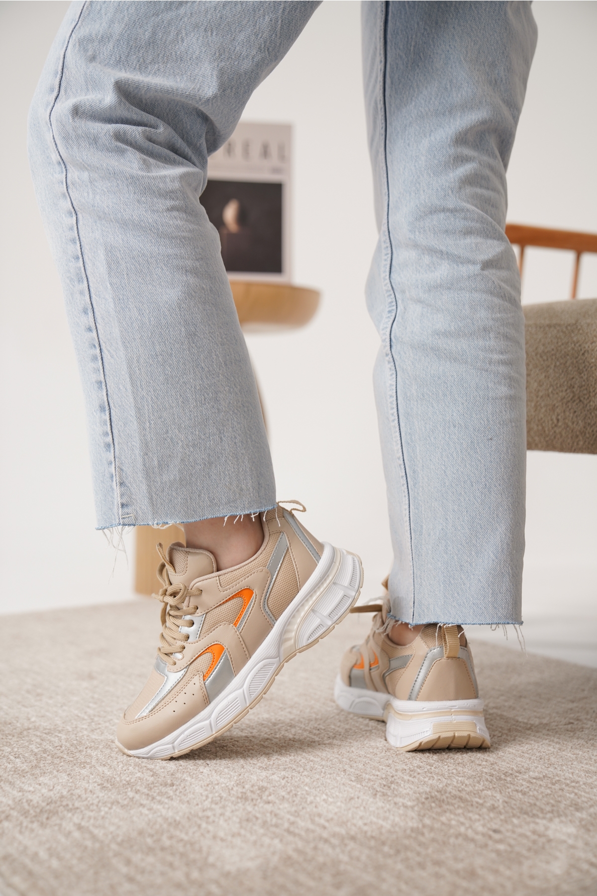 Sameto Günlük Ortopedik Kadın Sneaker Spor Ayakkabı - Görsel 6