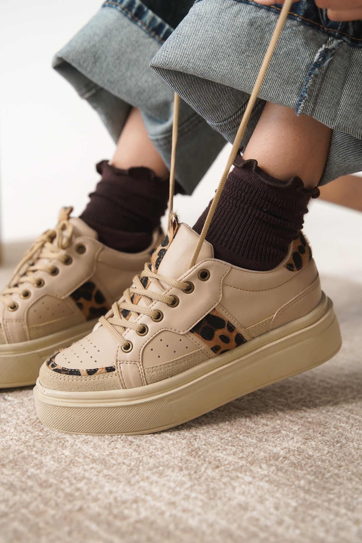 Garantili D2501 Günlük Ortopedik Kadın Sneaker Spor Ayakkabı - Görsel 3