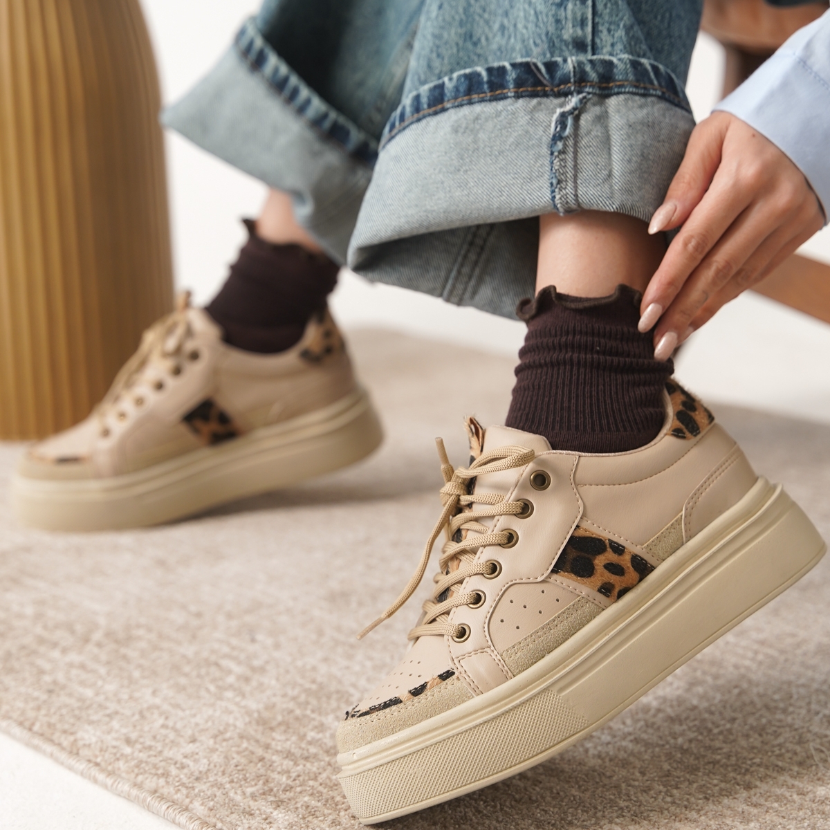 Garantili D2501 Günlük Ortopedik Kadın Sneaker Spor Ayakkabı - Görsel 6