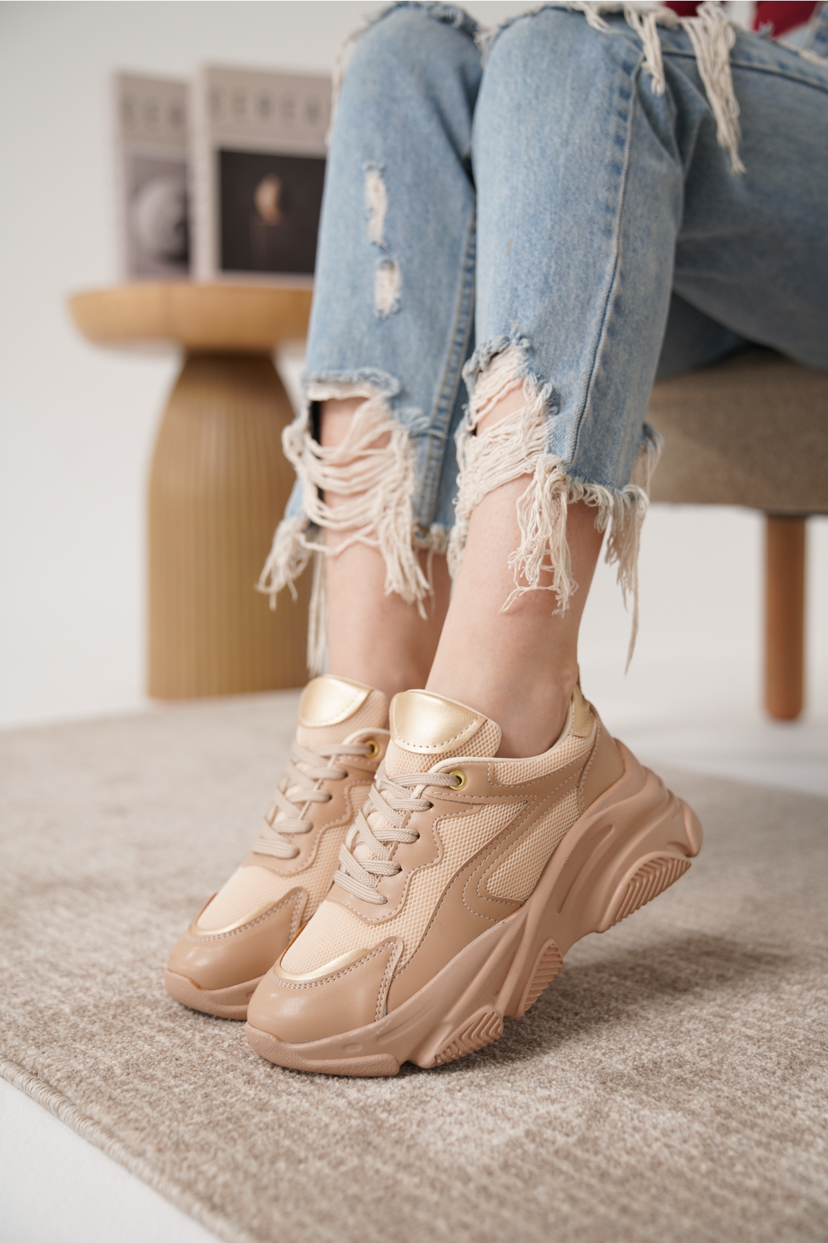 D383 Günlük Ortopedik Kadın Sneaker Spor Ayakkabı - Görsel 4