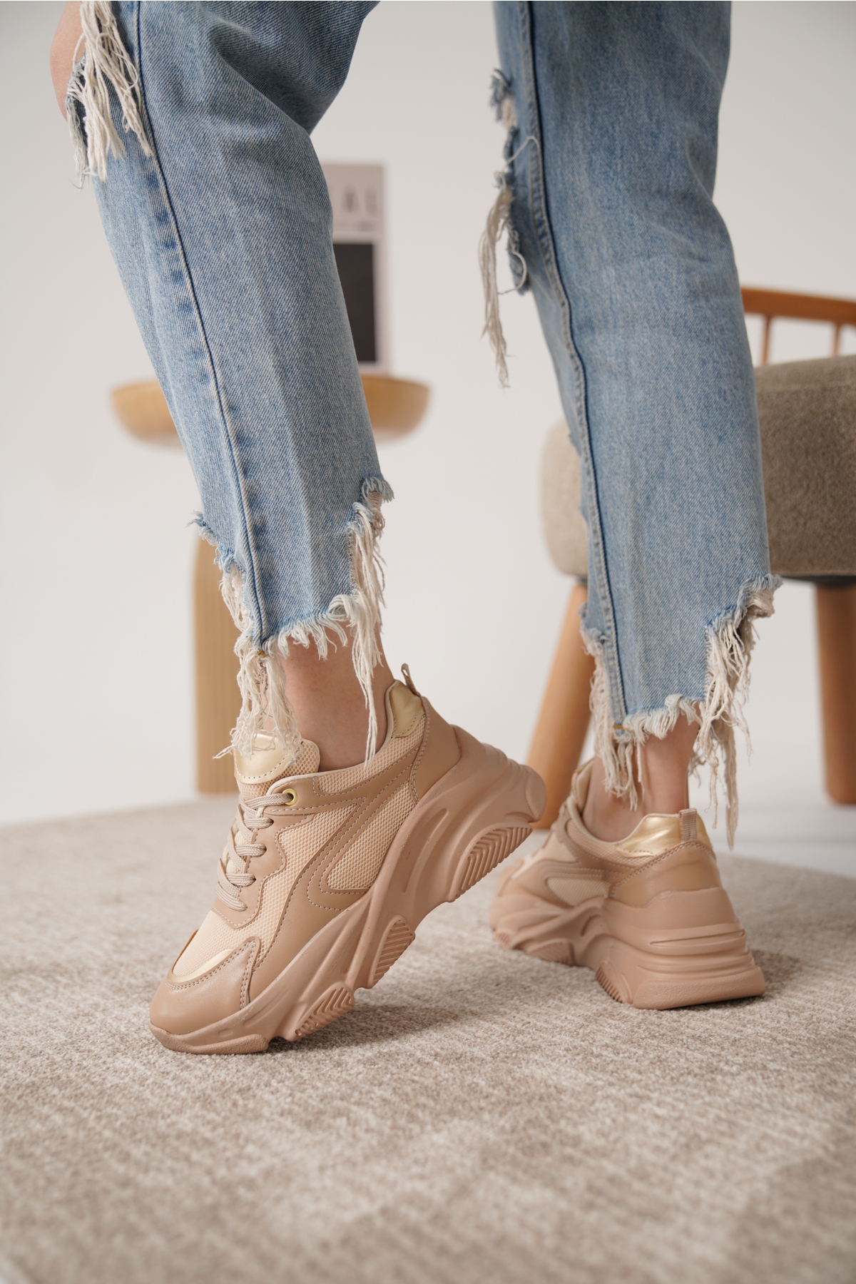 D383 Günlük Ortopedik Kadın Sneaker Spor Ayakkabı - Görsel 5