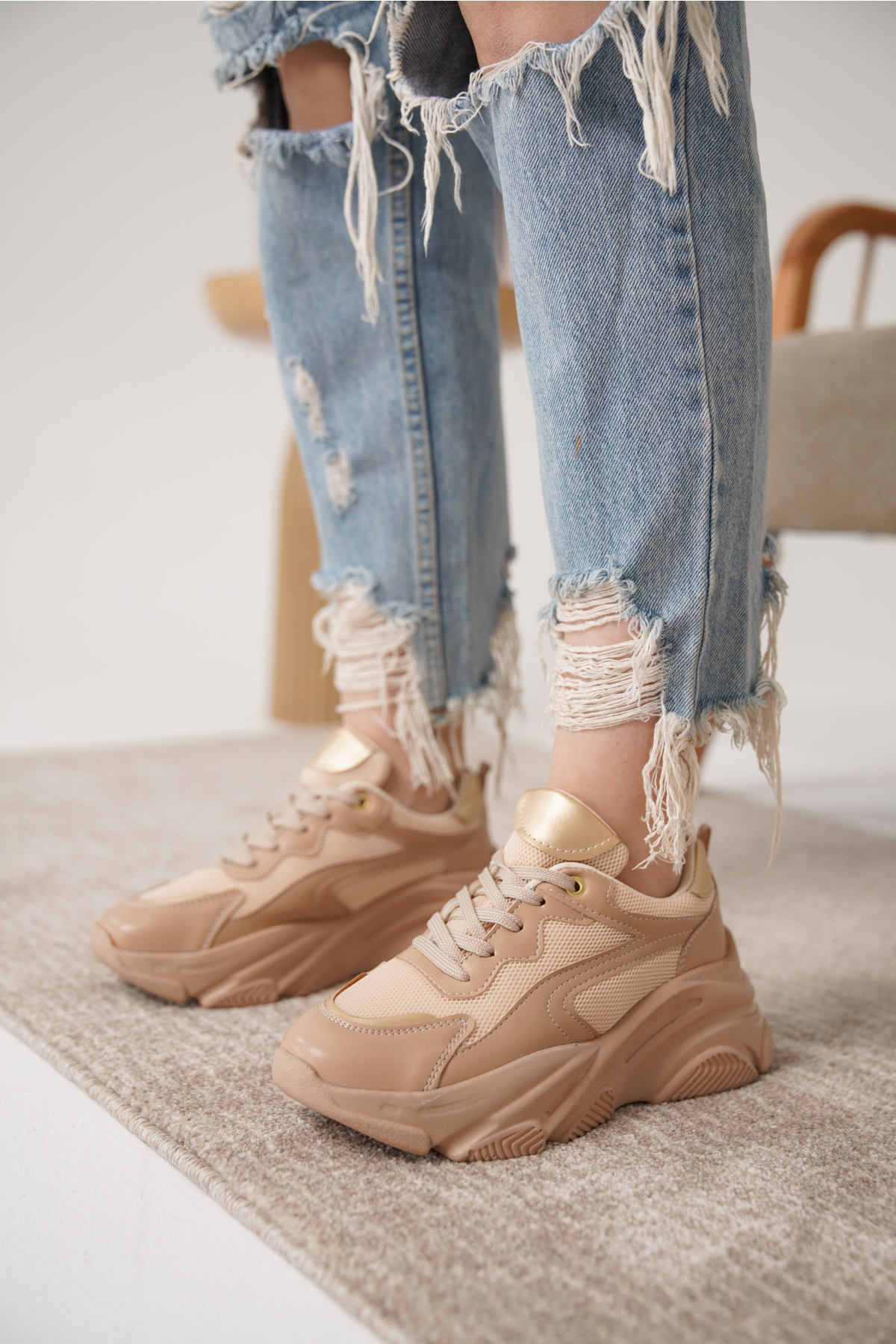 D383 Günlük Ortopedik Kadın Sneaker Spor Ayakkabı - Görsel 6