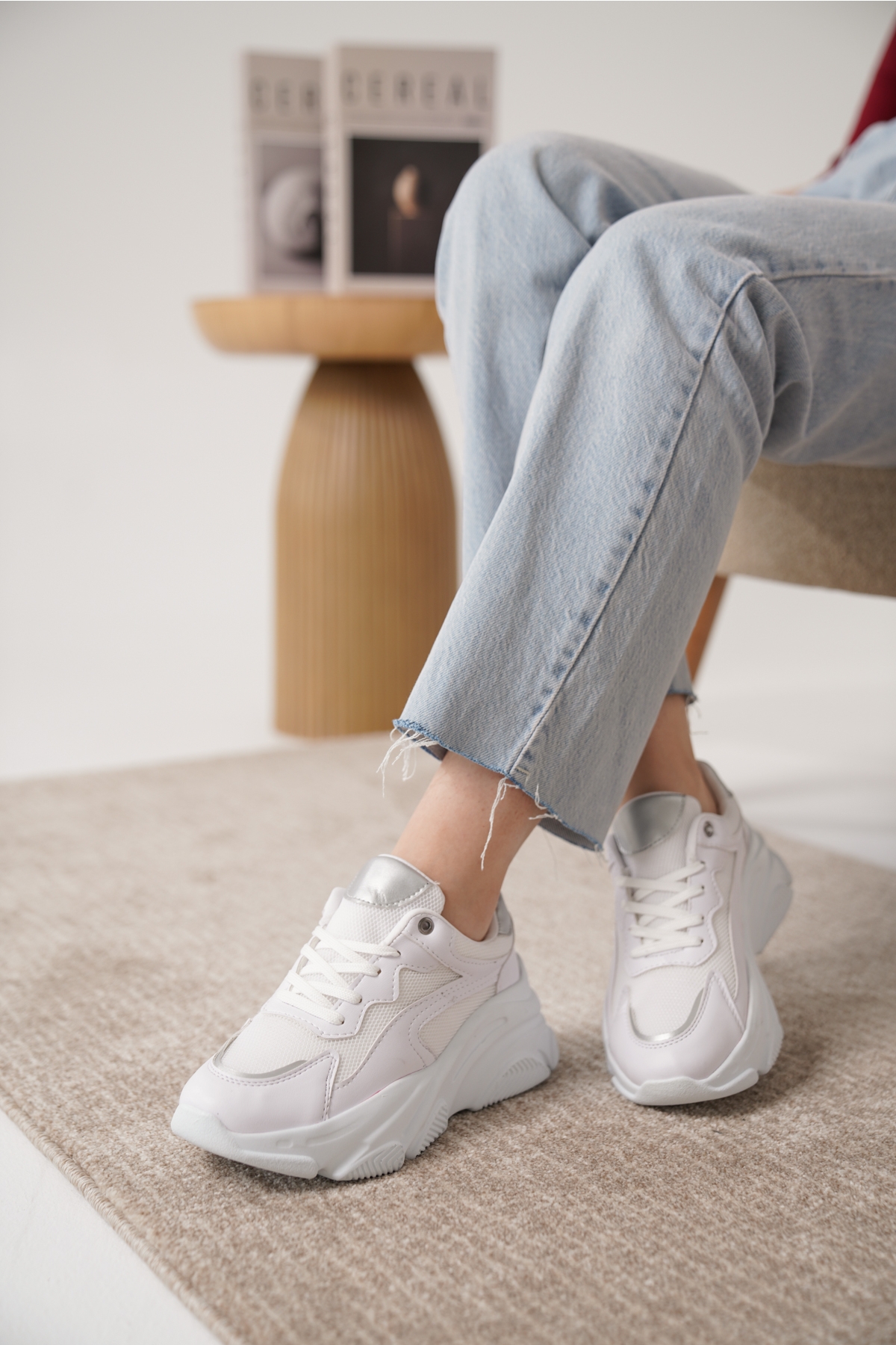 D383 Günlük Ortopedik Kadın Sneaker Spor Ayakkabı - Görsel 2