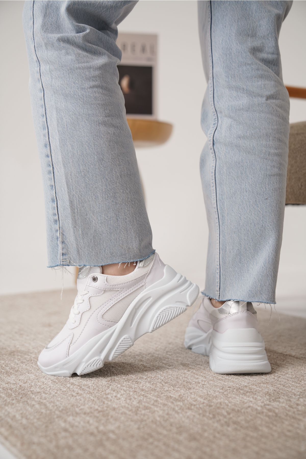 D383 Günlük Ortopedik Kadın Sneaker Spor Ayakkabı - Görsel 3