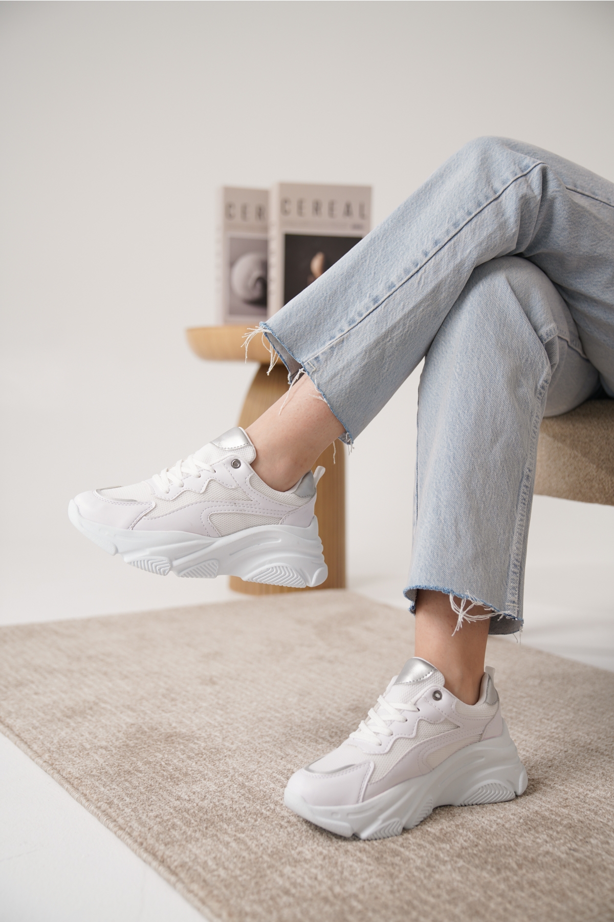 D383 Günlük Ortopedik Kadın Sneaker Spor Ayakkabı - Görsel 5