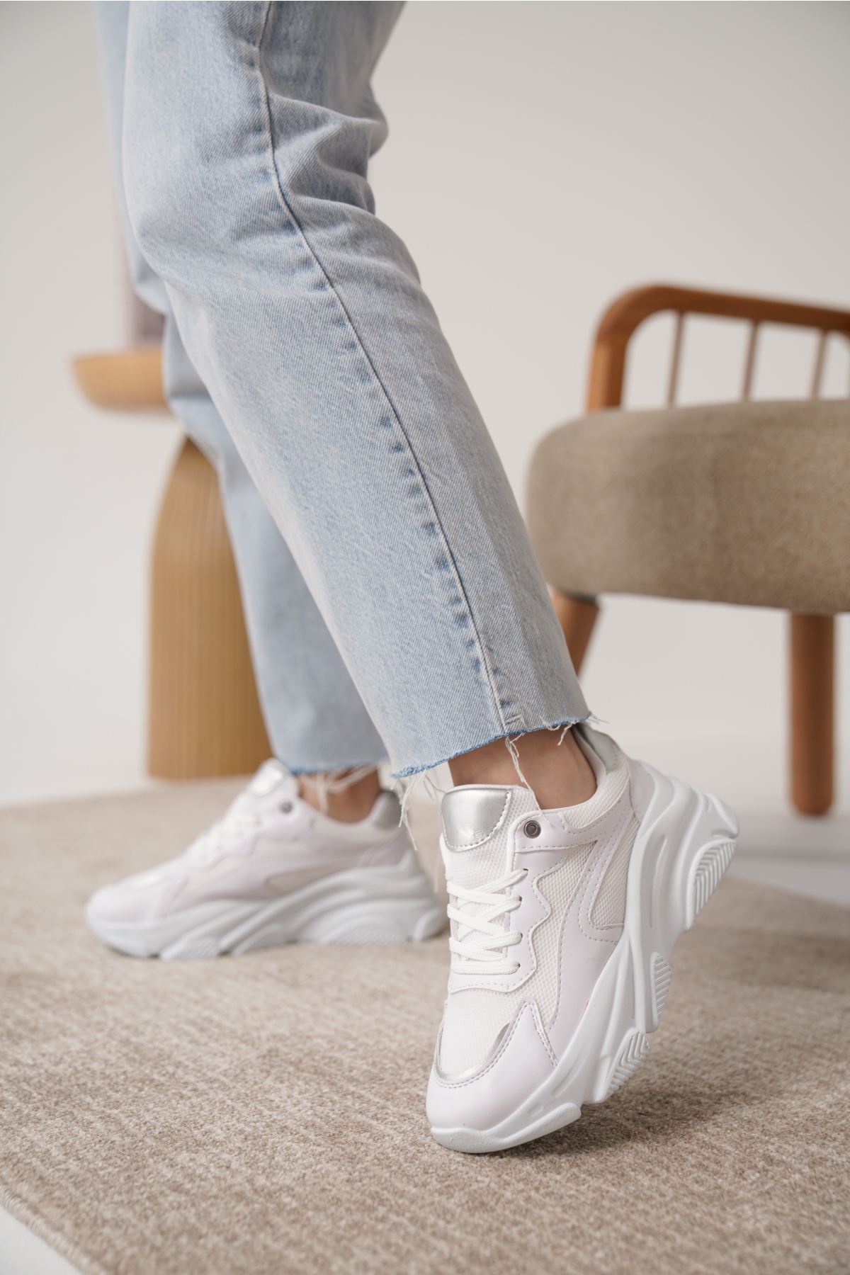 D383 Günlük Ortopedik Kadın Sneaker Spor Ayakkabı - Görsel 6