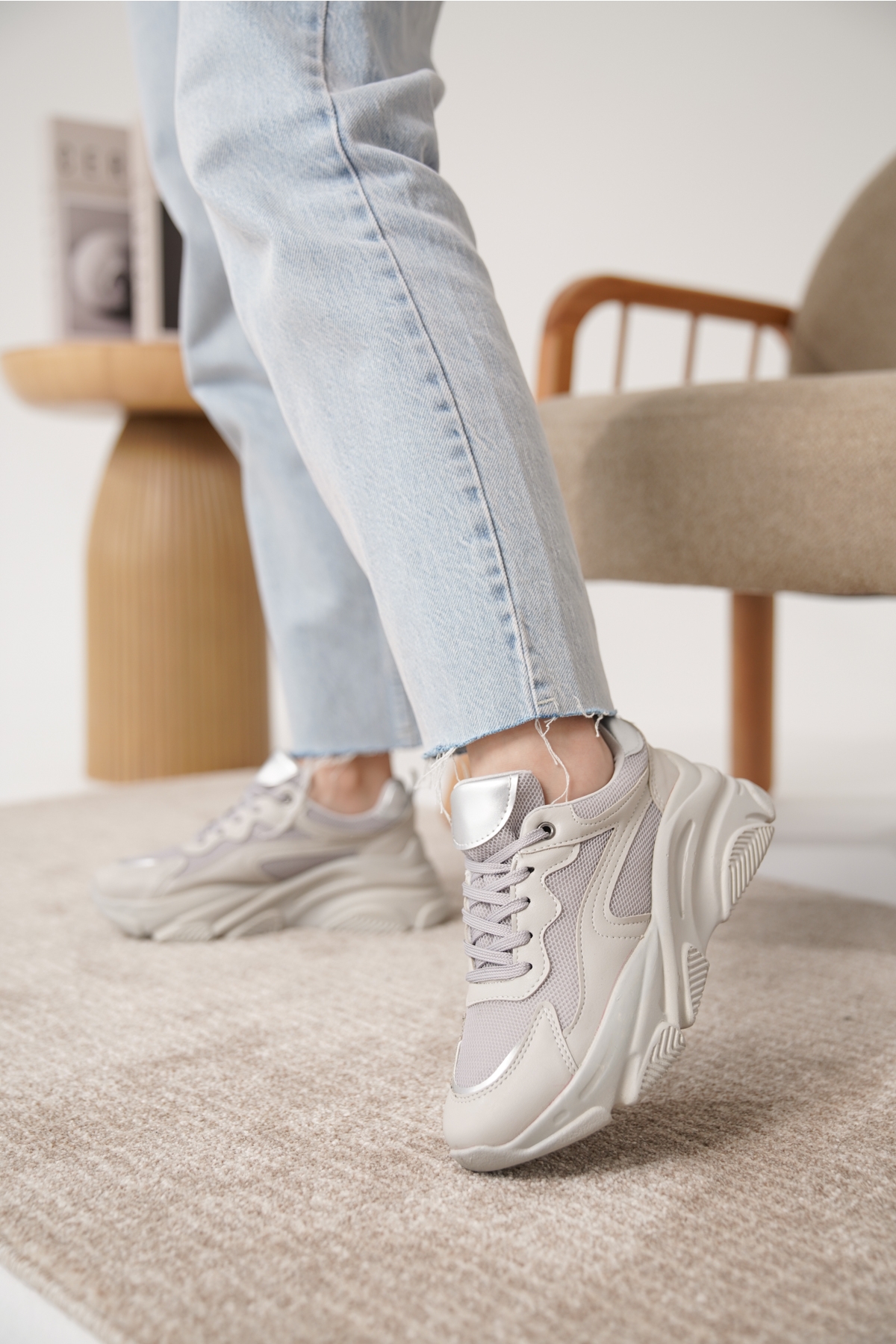 D383 Günlük Ortopedik Kadın Sneaker Spor Ayakkabı - Görsel 2