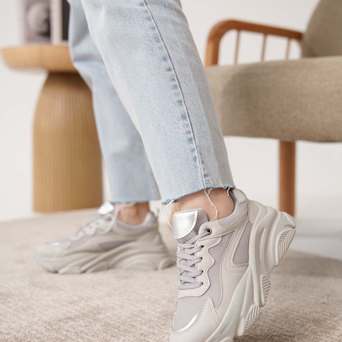 D383 Günlük Ortopedik Kadın Sneaker Spor Ayakkabı - Görsel 4