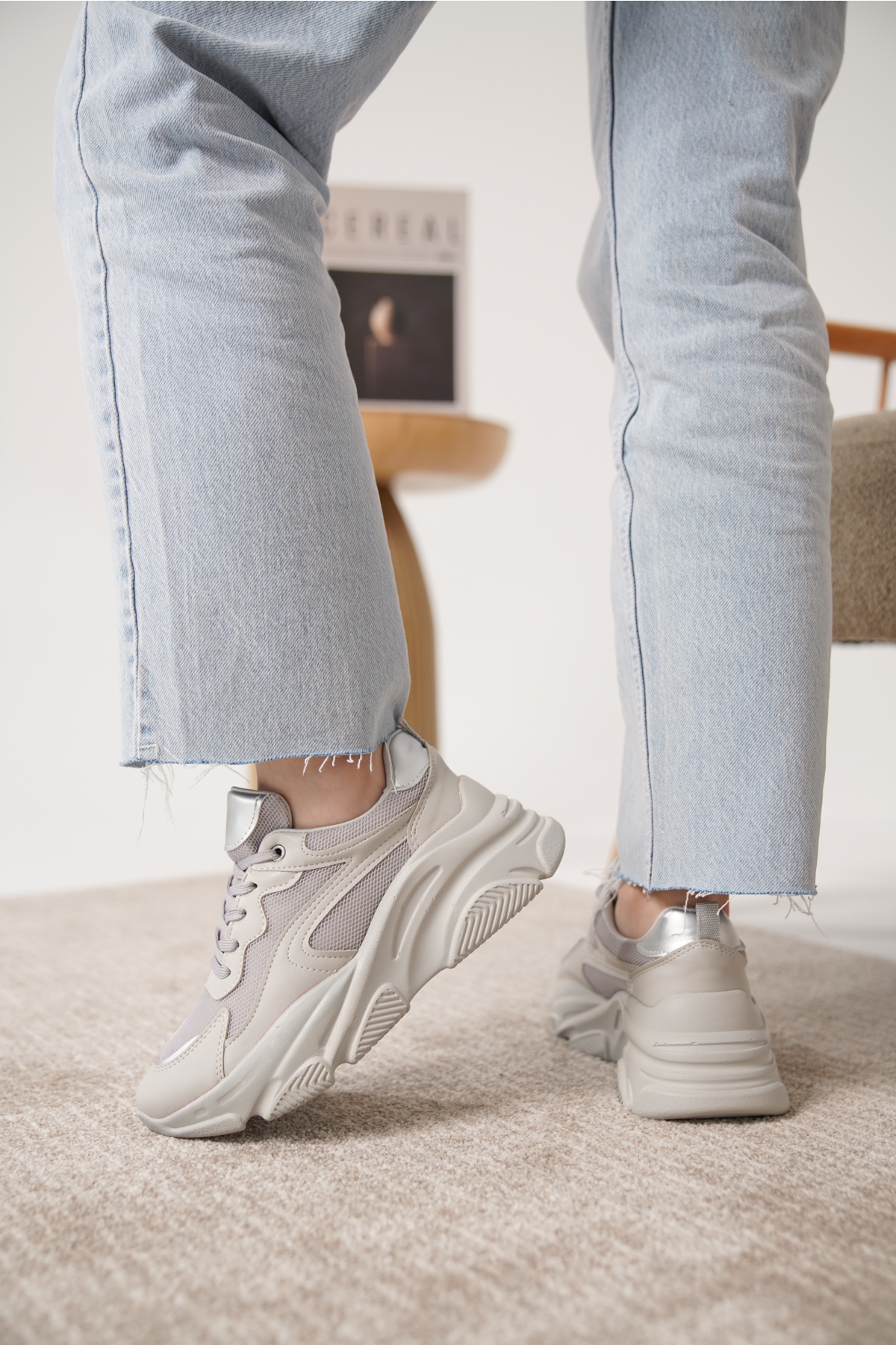 D383 Günlük Ortopedik Kadın Sneaker Spor Ayakkabı - Görsel 3